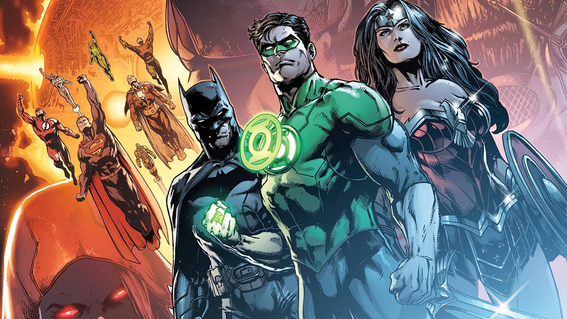 Justice League, Batman, Green Lantern, Shazam, Hintergrund, 1920x1080 Full HD Desktop