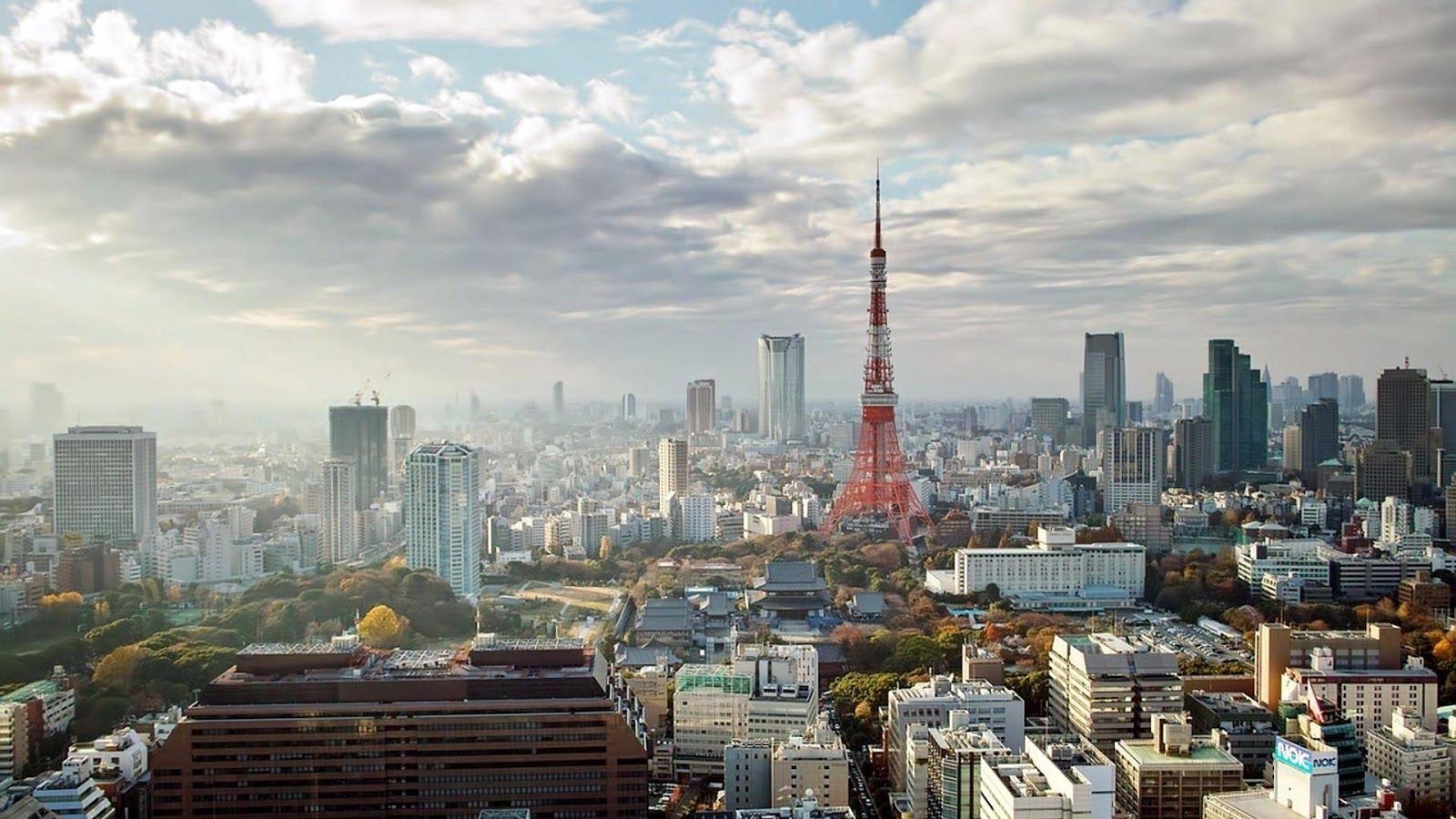 Tokyo Tower, Android, 4K, Japan, Download, 1600x900 HD Desktop