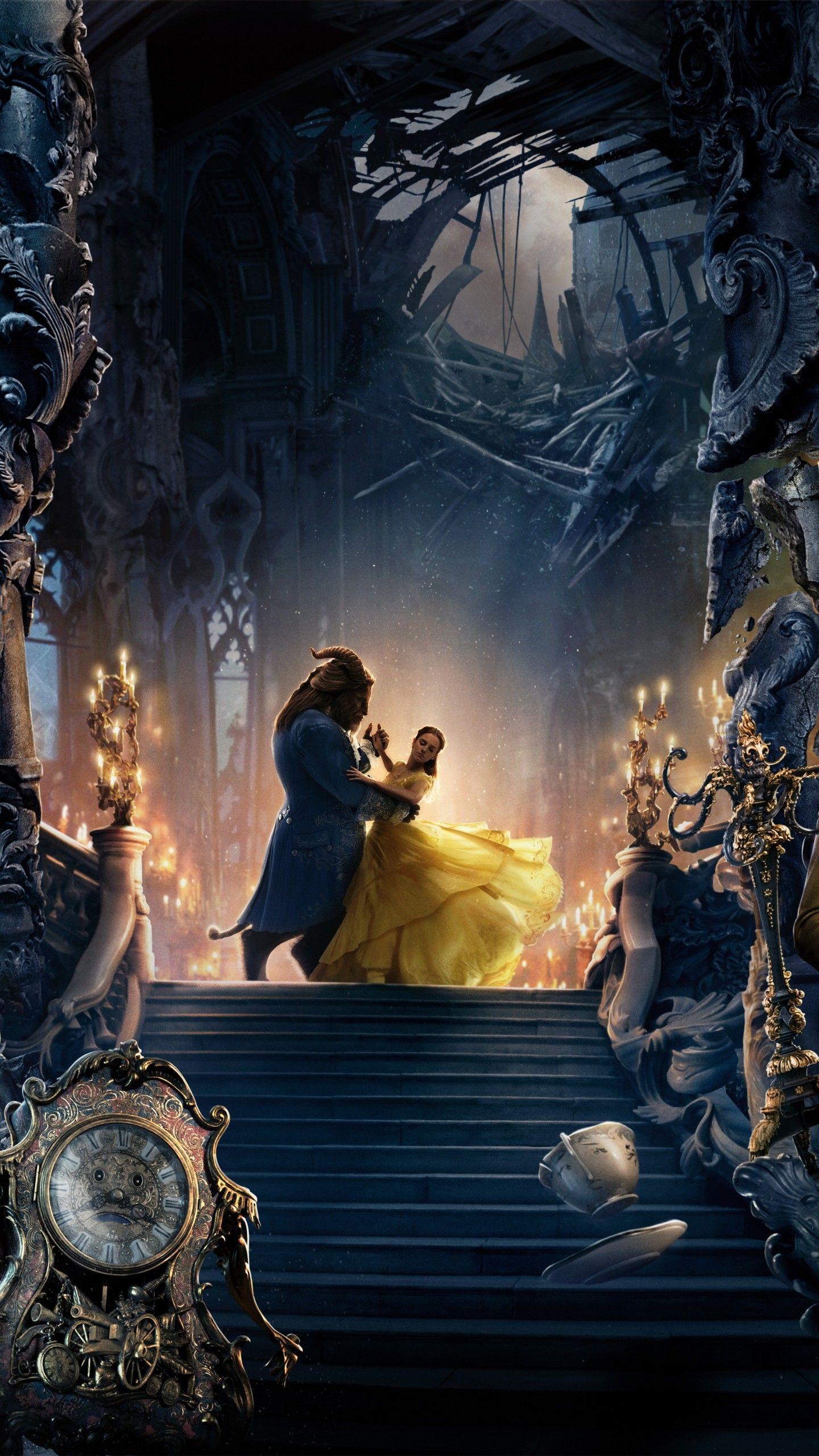 Die Schöne und das Biest, 4K, Disney, Filme, Hintergrund, 1440x2560 HD Handy