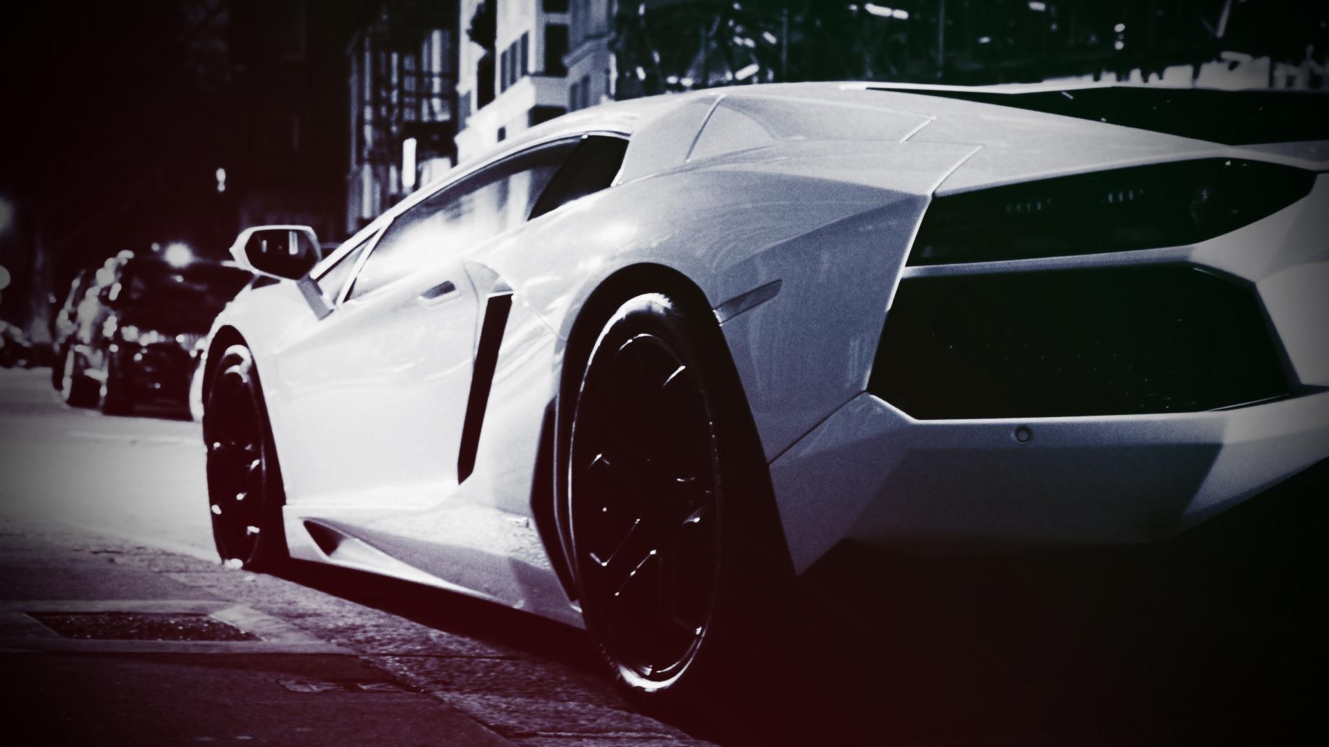 Lamborghini Aventador, Weiß, Cool, Auto, Seite, 1920x1080 Full HD Desktop