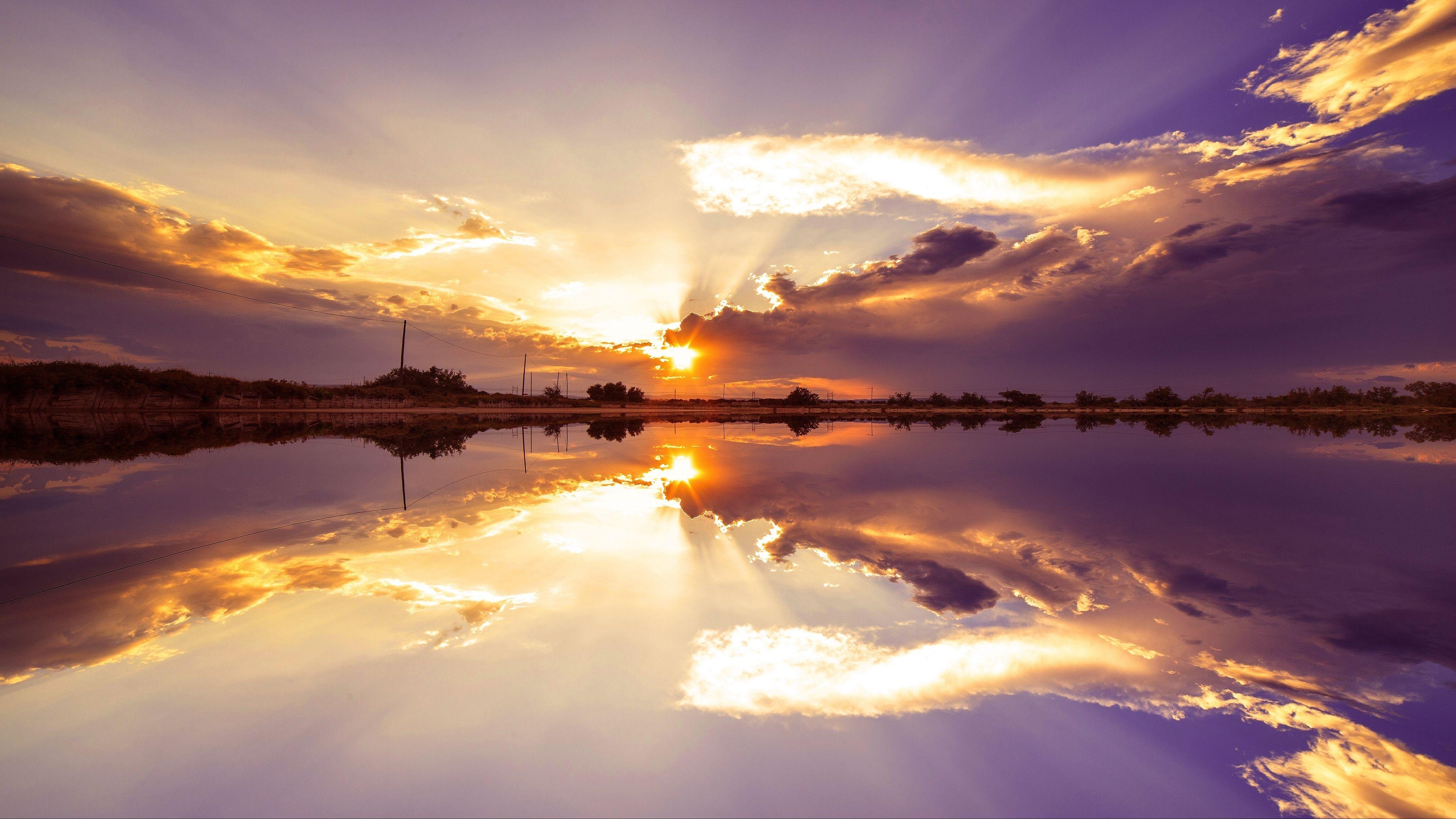 Saint Lucia, Sonnenuntergang, Skyline, See, Karibik, 3840x2160 4K Desktop