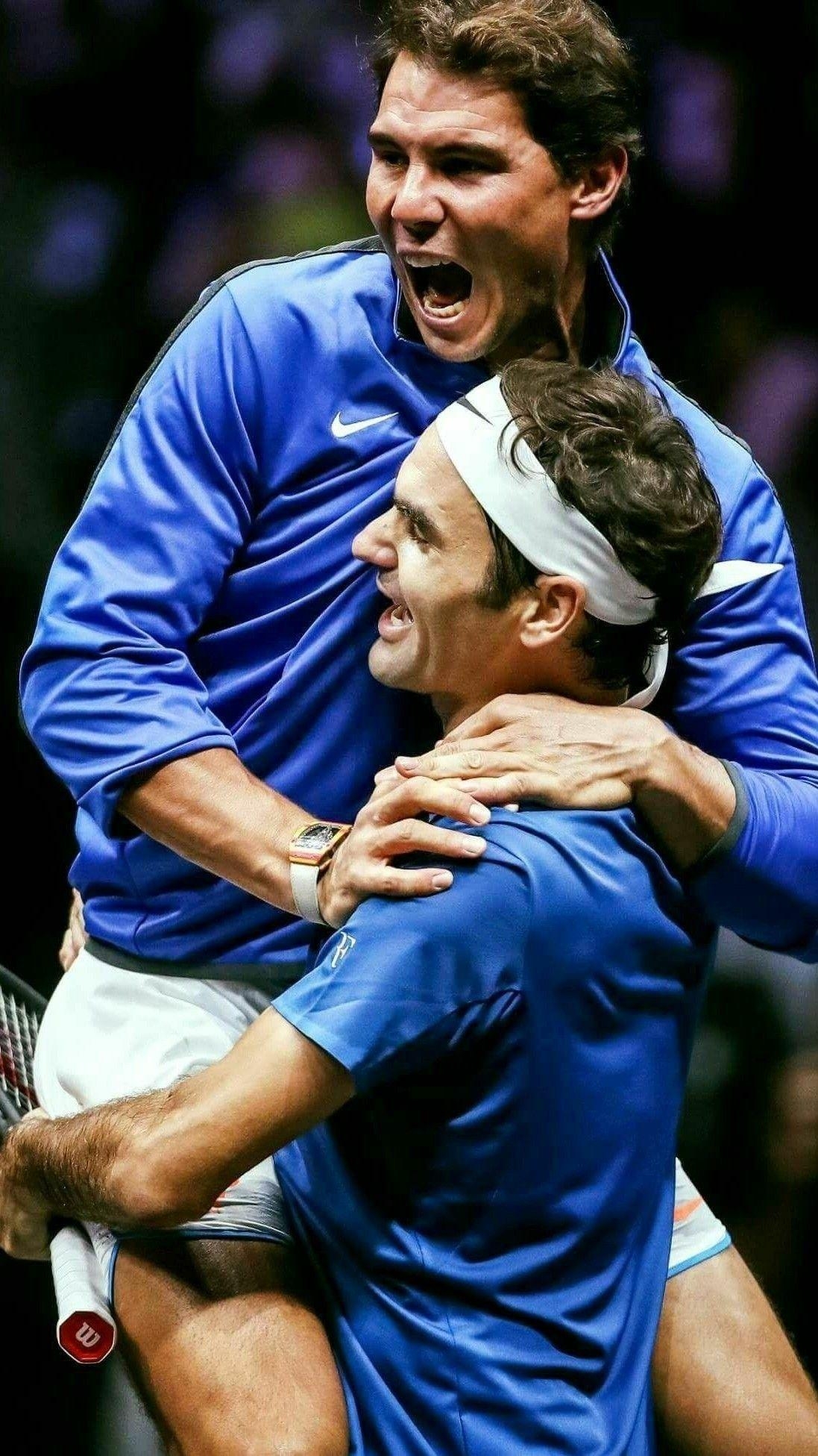 Rafael Nadal, Roger Federer, Tennis, Sport, Bild, 1100x1960 HD Handy