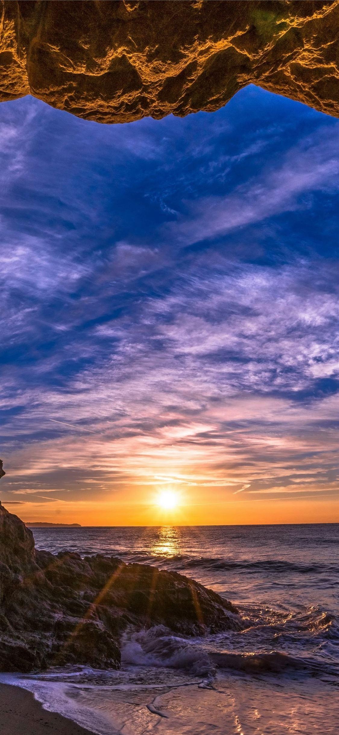 Malibu, Kalifornien, Sonnenuntergang, Strand, Ozean, 1130x2440 HD Handy