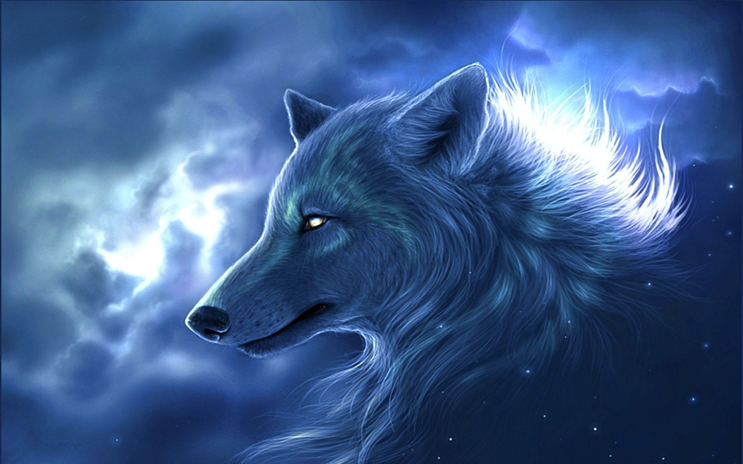 Fantasie Wolf, HD, Bild, Illustrationen, Tier, 2560x1600 HD Desktop