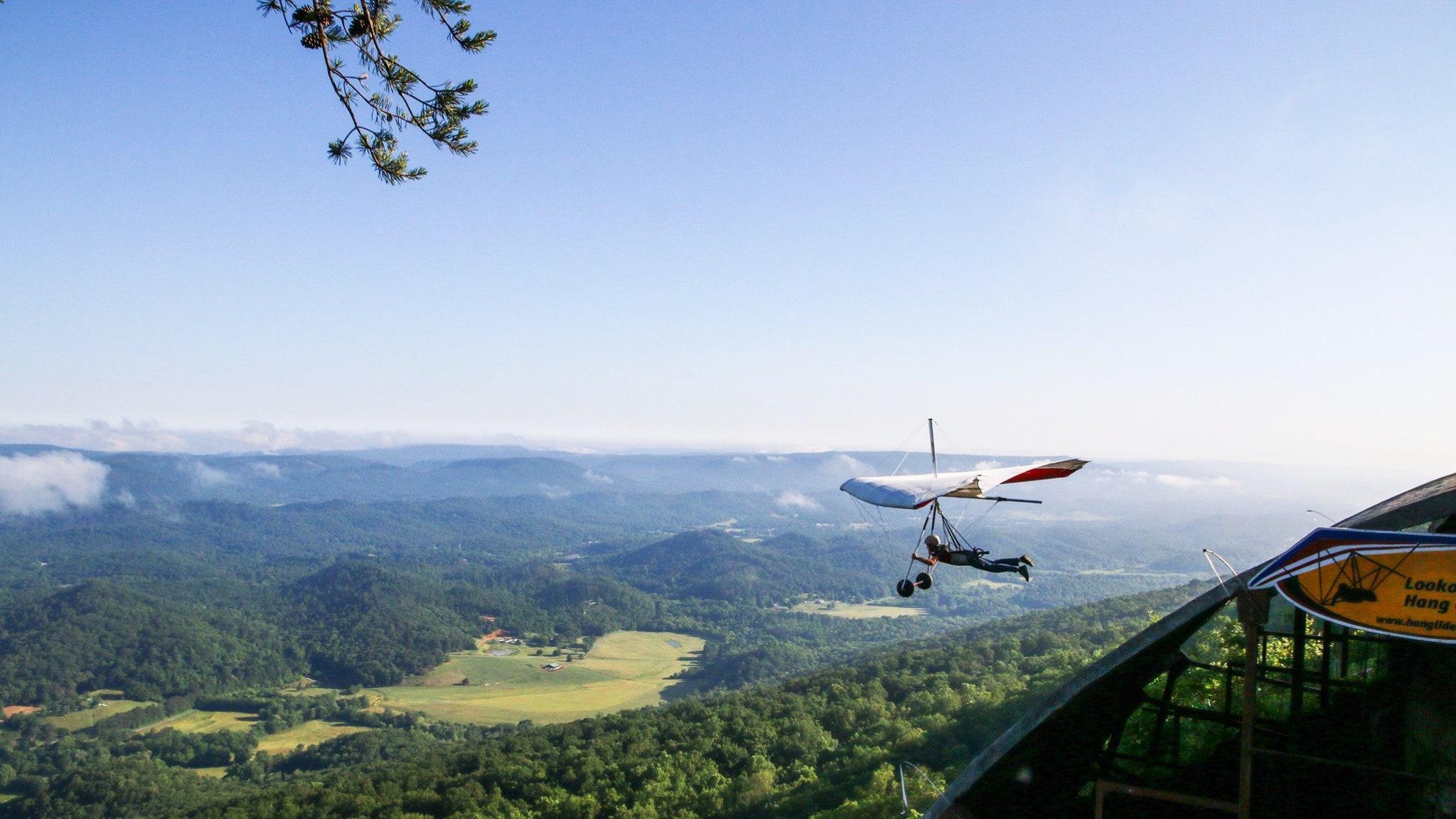 Lookout Mountain, Flugpark, Drachenfliegen, USA, Abenteuer, 2050x1160 HD Desktop