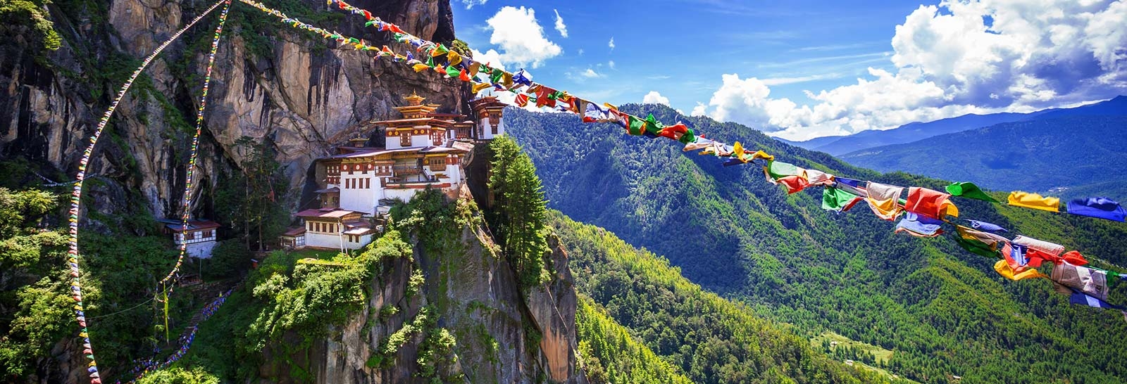 Bhutan, Naturkulissen, Reisen, Himalaya, Asien, 1600x550 Dual Screen Desktop