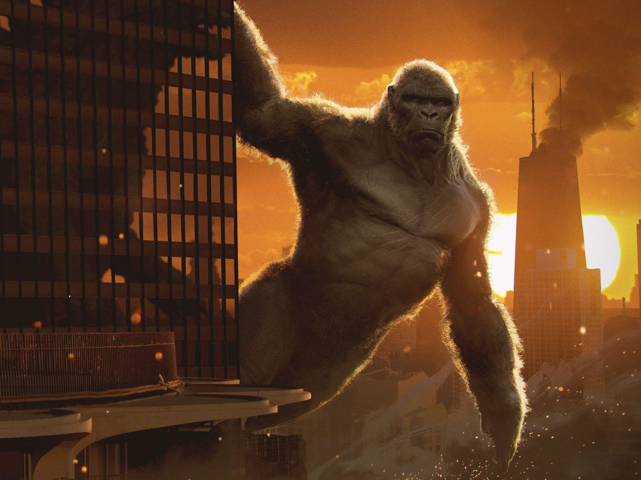 Godzilla, Kong, 4K, King Kong, 2020, 2050x1540 HD Desktop