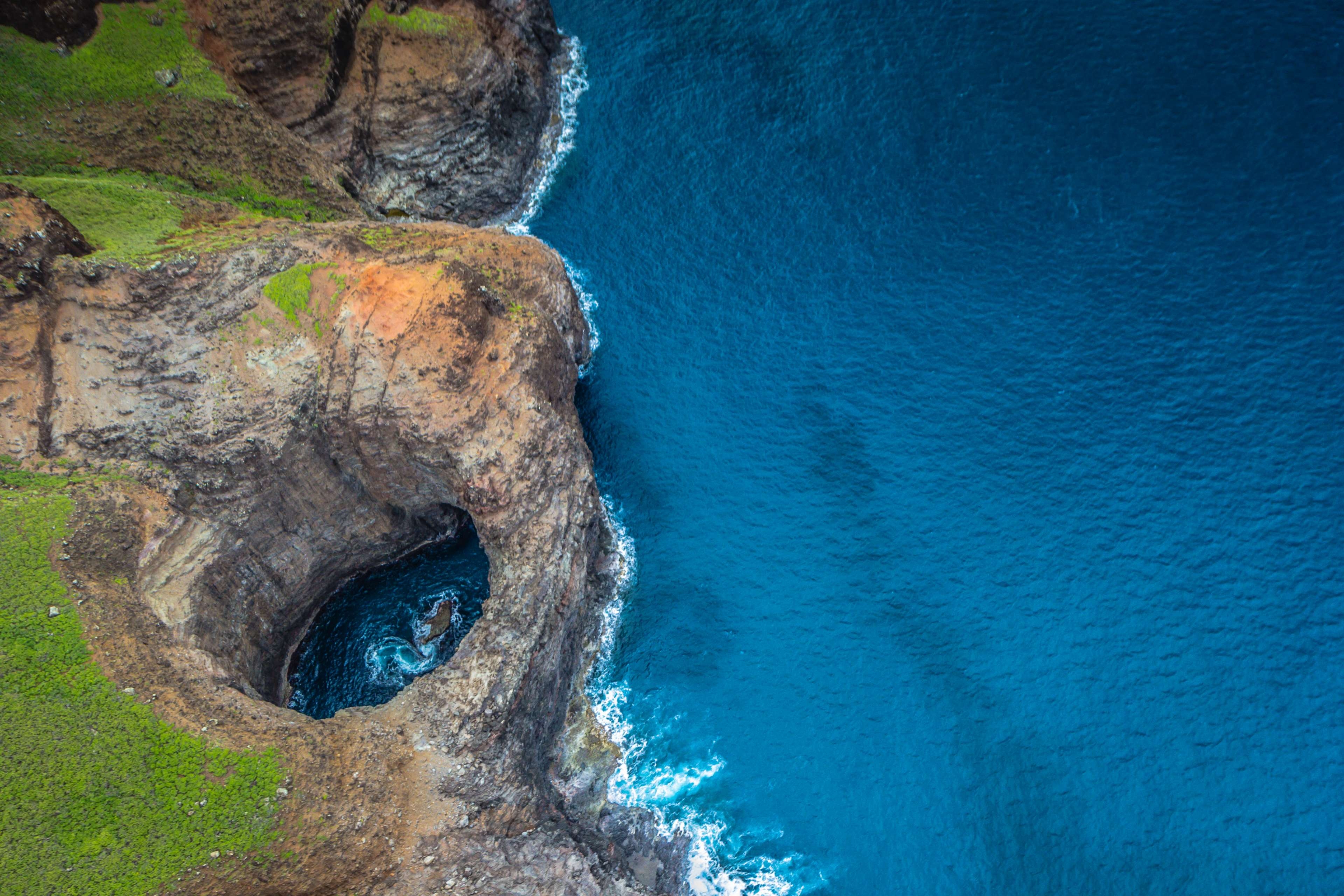 Küstenklippe, Hawaii, Kauai, 4K, Ozeanblick, 3840x2560 4K Desktop