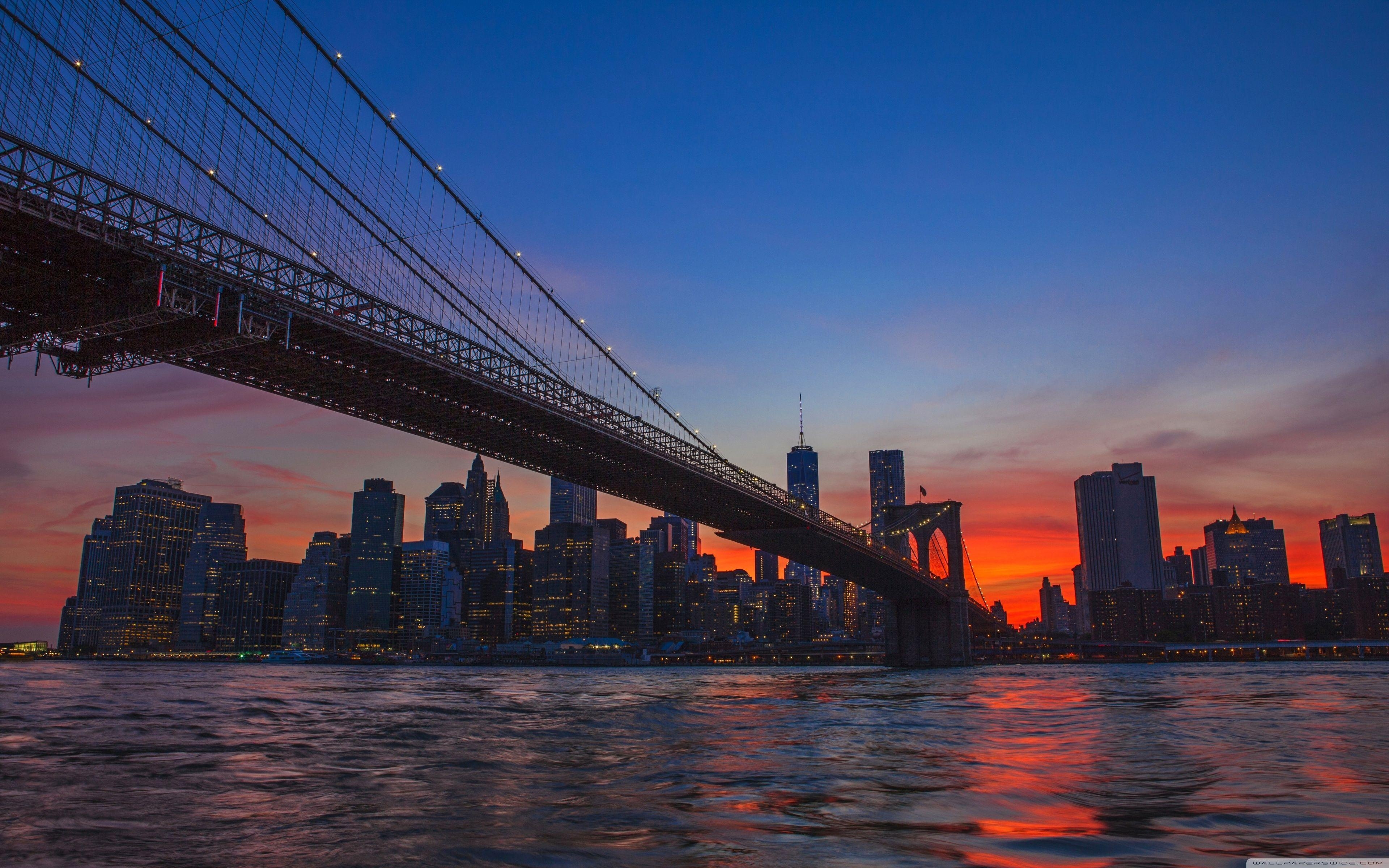 New York City, Brooklyn Bridge, 4K, HD, Stadtansicht, 3840x2400 4K Desktop