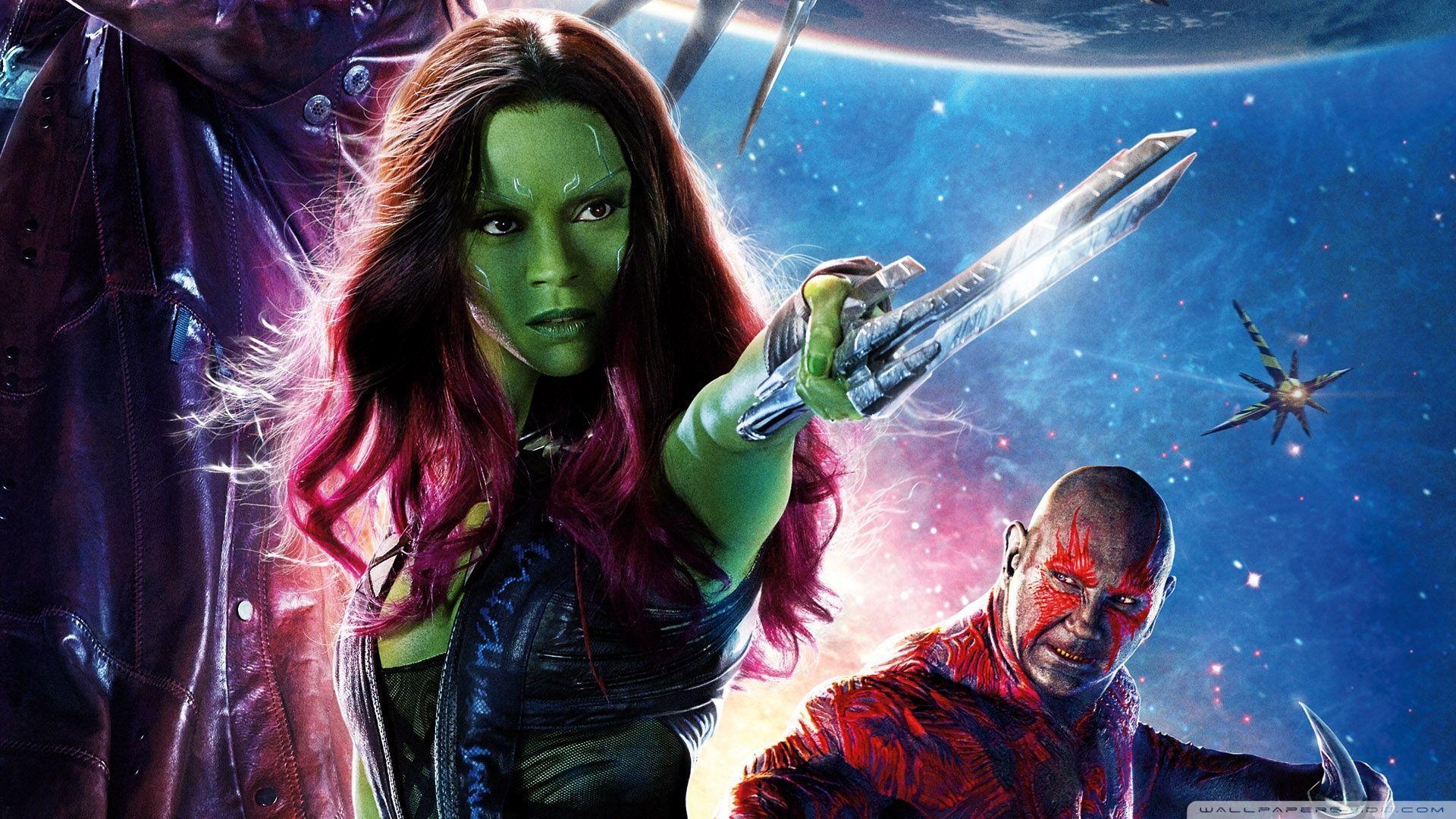 Marvel Universum, Gamora, Star-Lord, Thanos, Filmcharakter, 1920x1080 Full HD Desktop