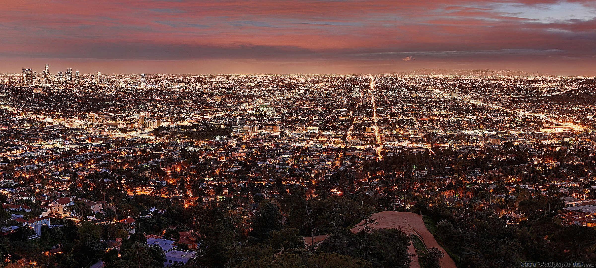 Los Angeles, Städte, Laptop, Großstadt, Fotografie, 2410x1080 Dual Screen Desktop