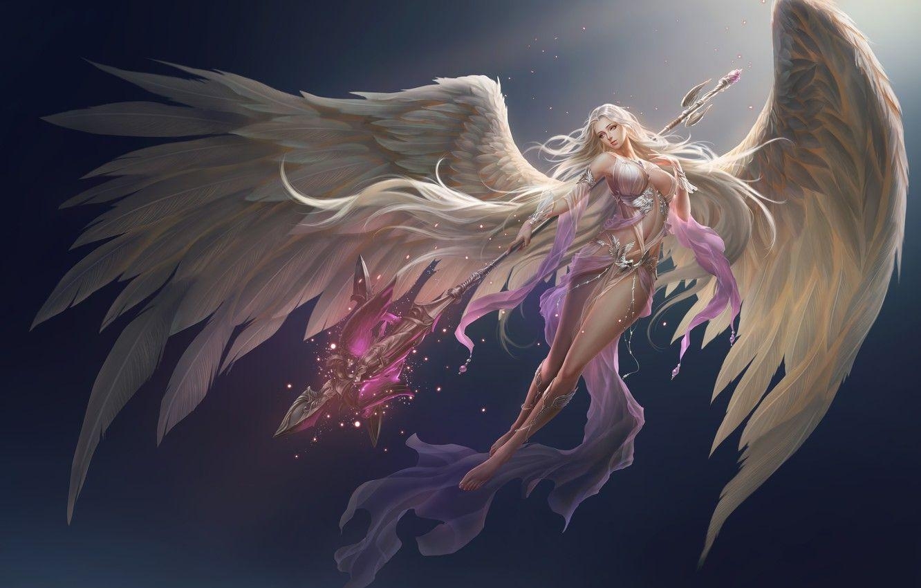 League of Angels, Engel, Flügel, Spiel, Fantasy, 1340x850 HD Desktop