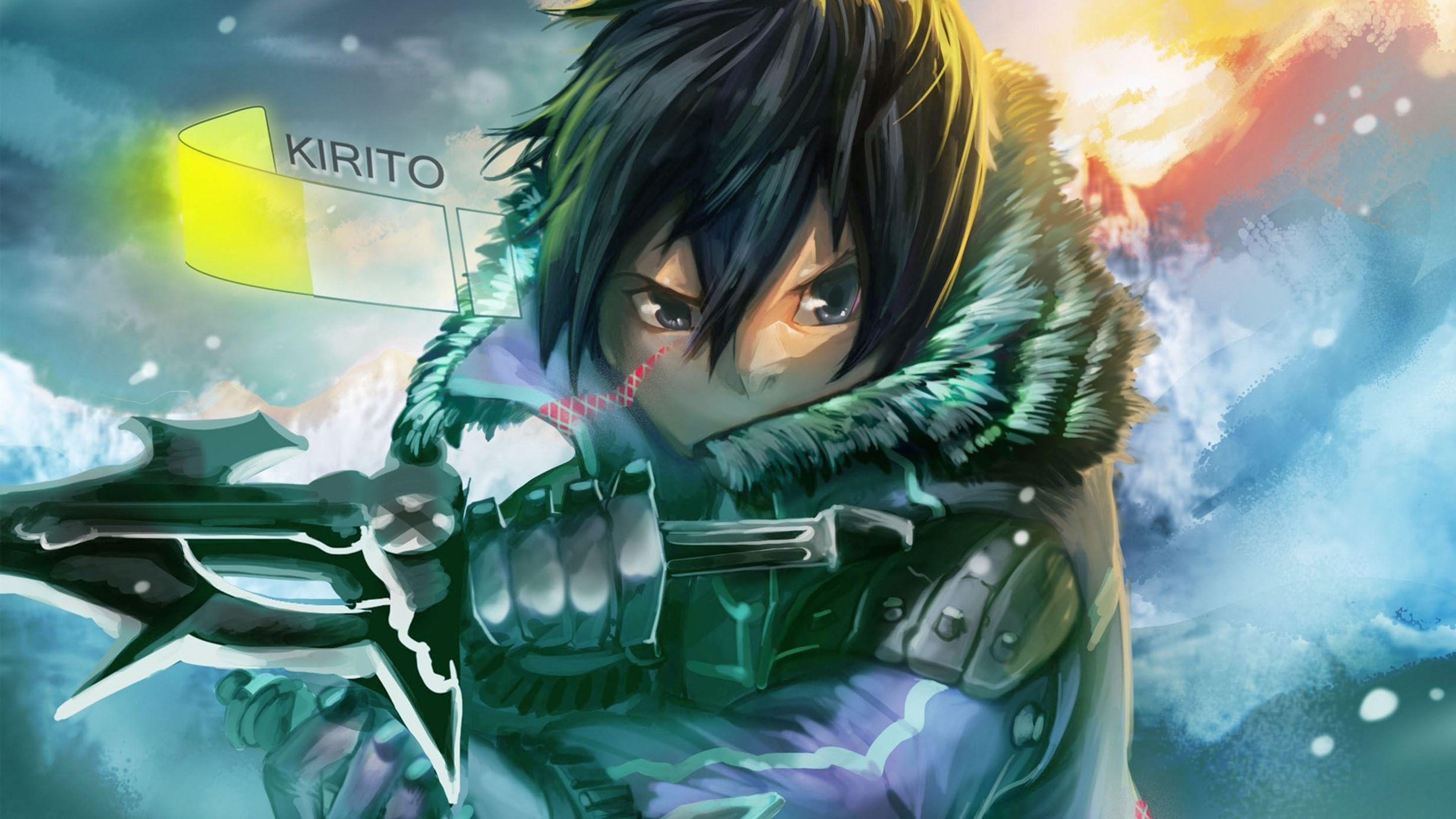 Kirito, Sword Art Online, Hintergrund, Anime, Schwert, 2920x1650 HD Desktop