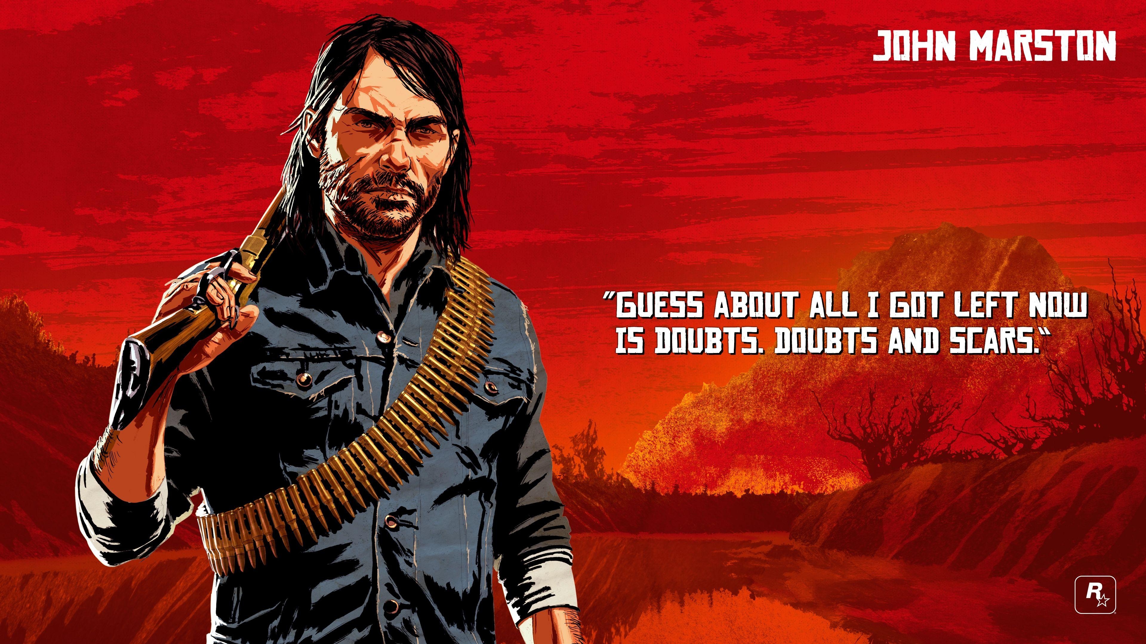 Red Dead Redemption, John Marston, Western, Abenteuer, Gaming, 3840x2160 4K Desktop