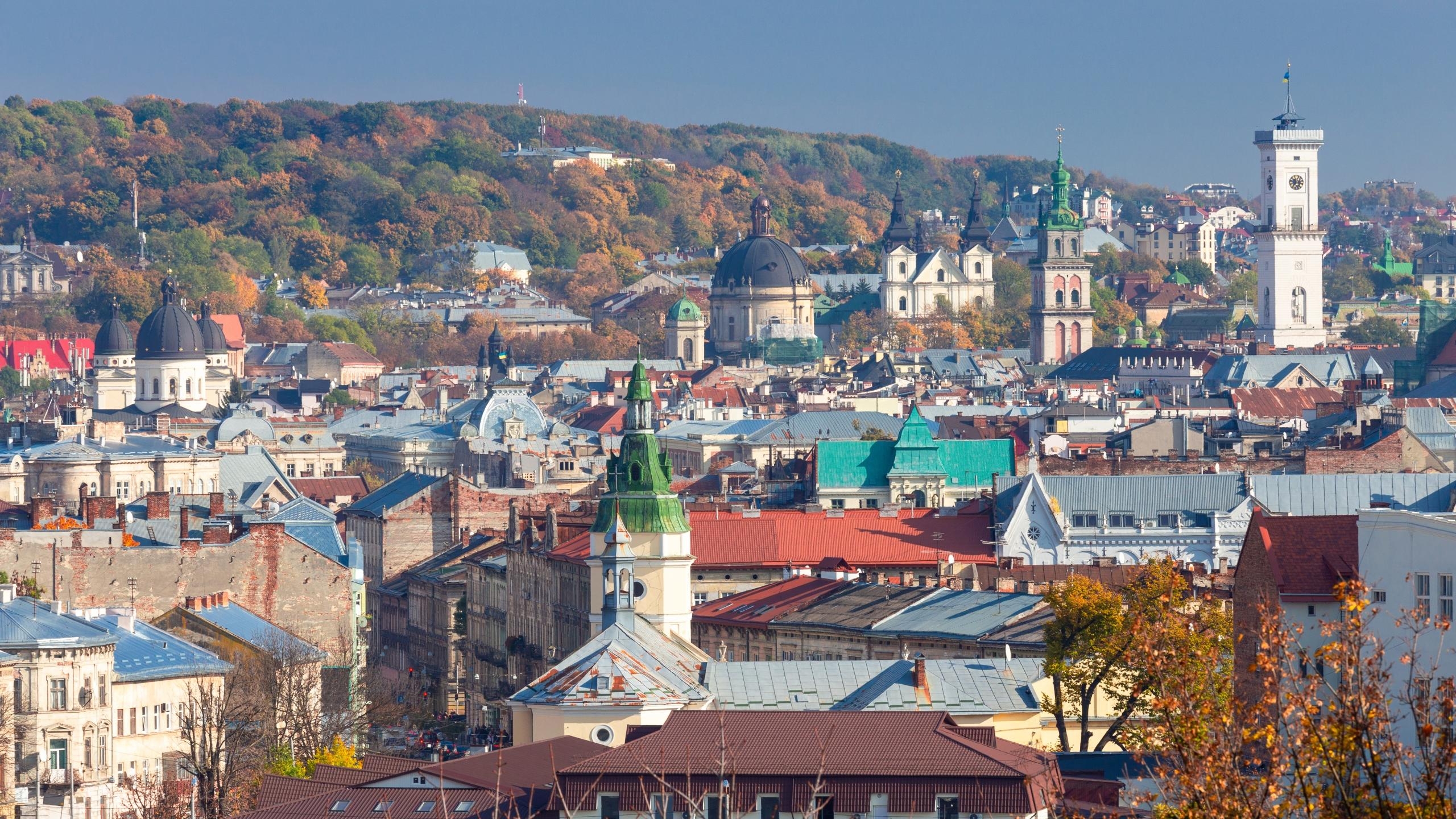 Lwiw Freundschaftsstadt, Portland, Ukraine, Verbindung, 2560x1440 HD Desktop