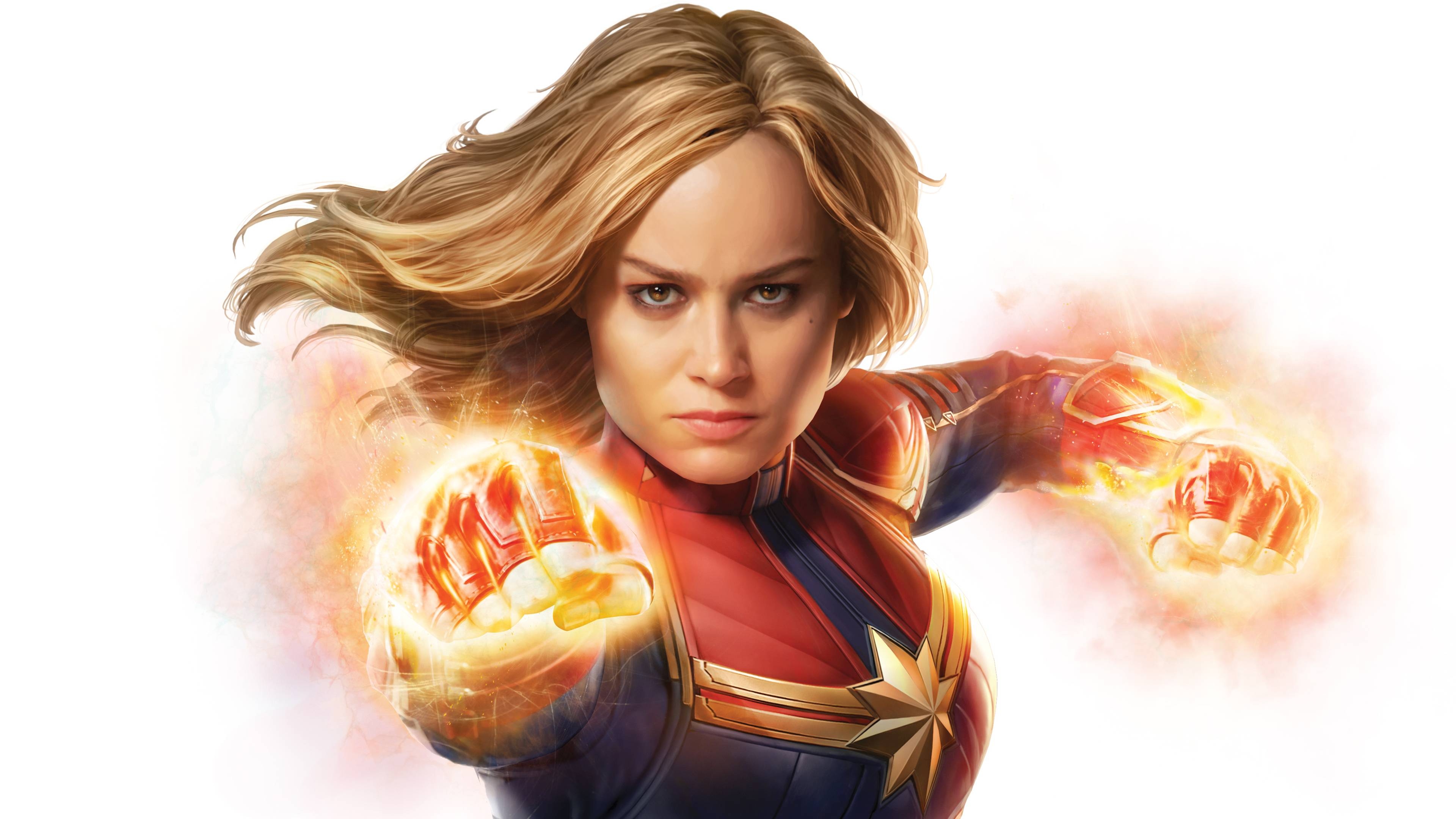 Brie Larson, Captain Marvel, 4K, Hintergrund, Bild, 3840x2160 4K Desktop