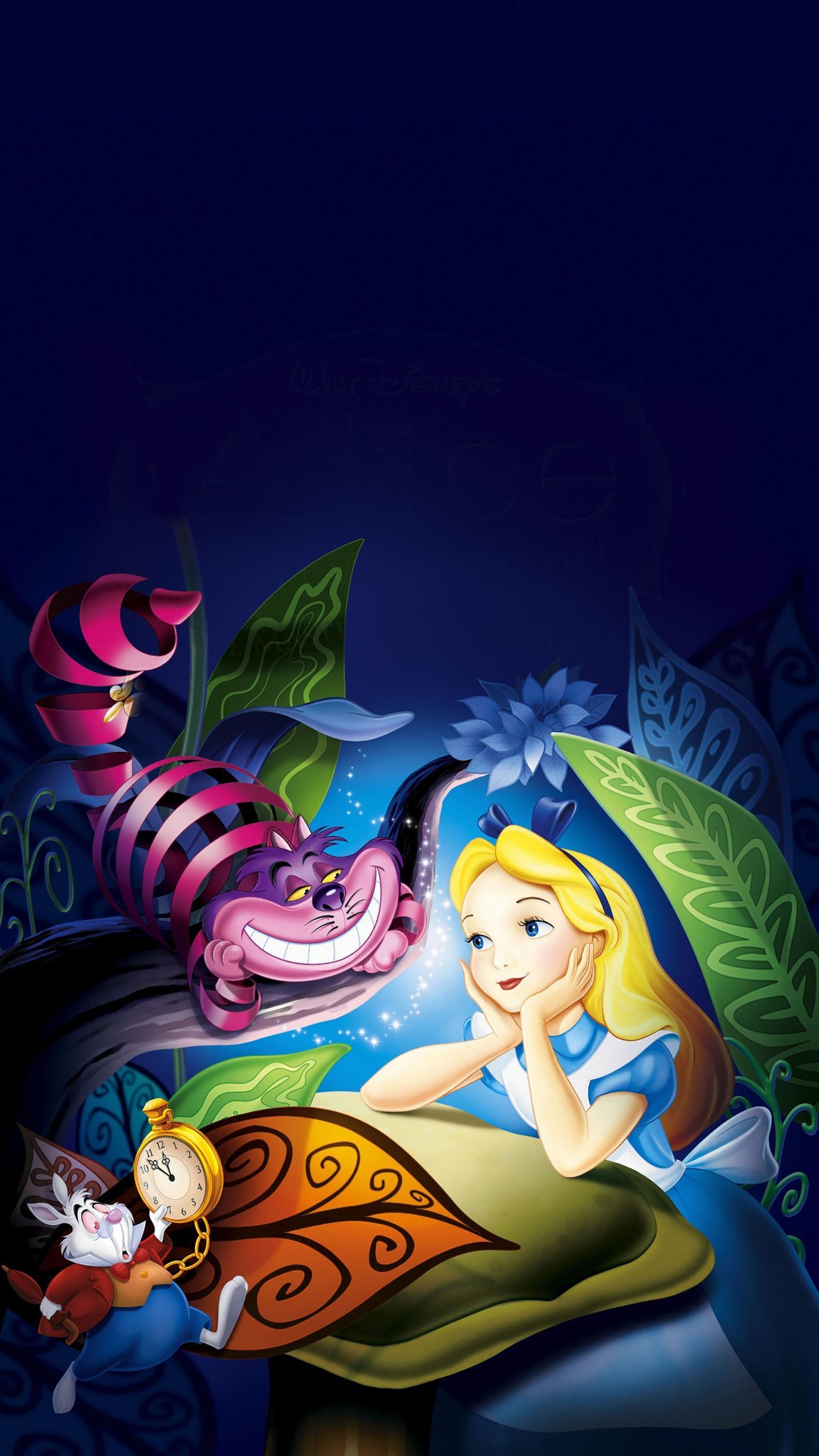 Alice im Wunderland, Cartoon, 1951, Handy, Design, 1540x2740 HD Handy