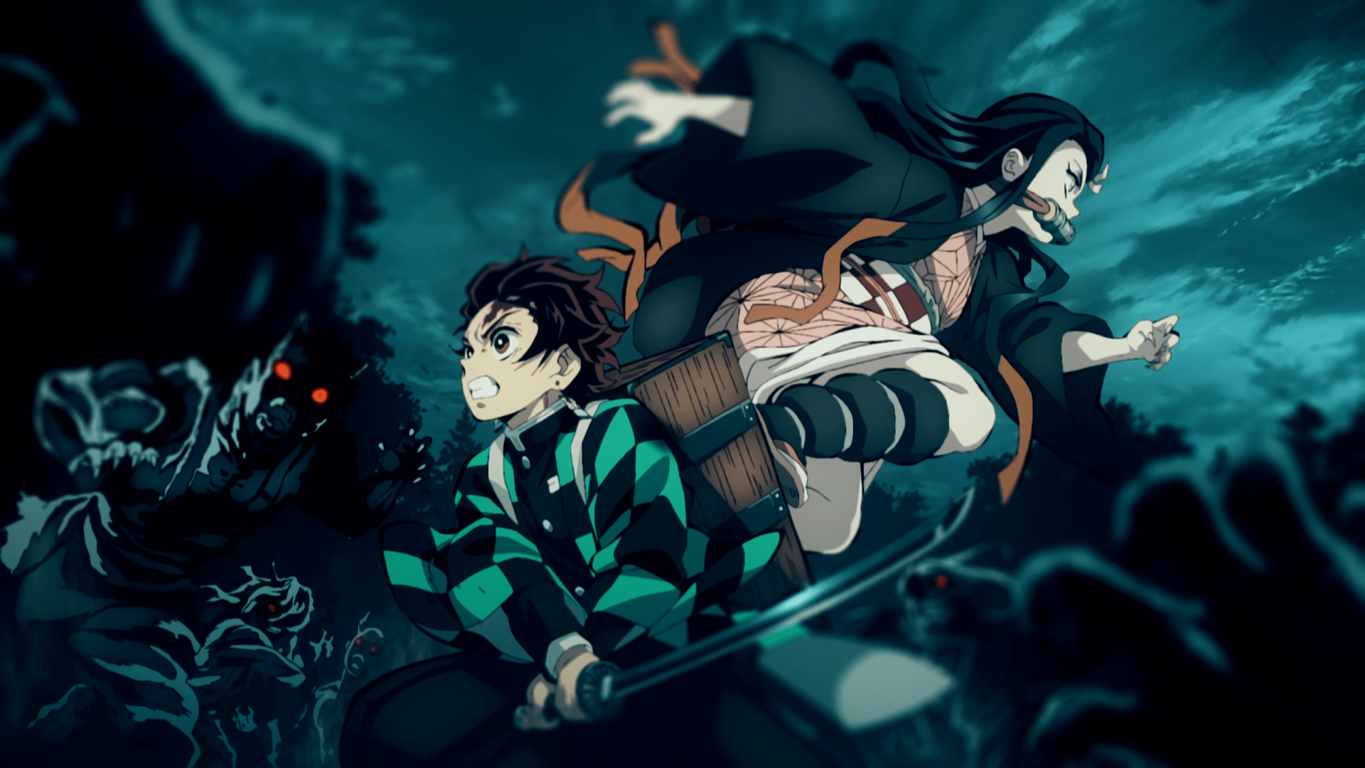 Tanjirou, Nezuko, Anime, Dämonentöter, Kimetsu No Yaiba, 1920x1080 Full HD Desktop