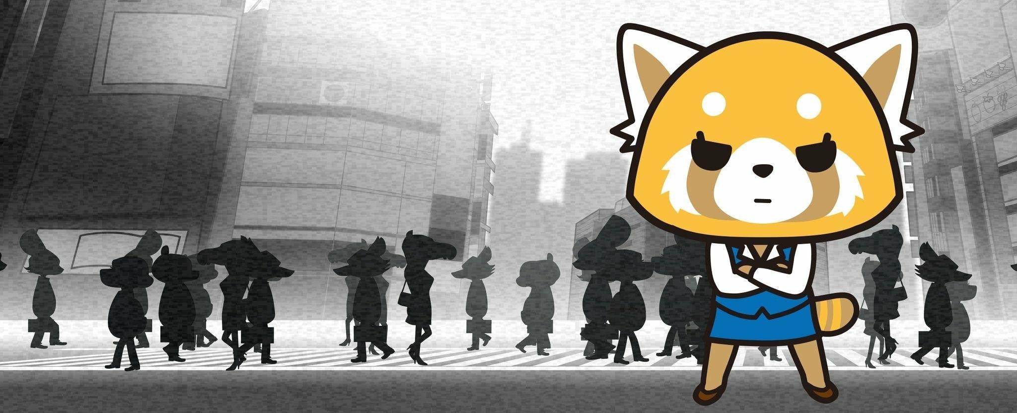 Bestes Aggretsuko Bild, Sanrio, Anime, Cartoon, Rotpanda, 2050x840 Dual Screen Desktop