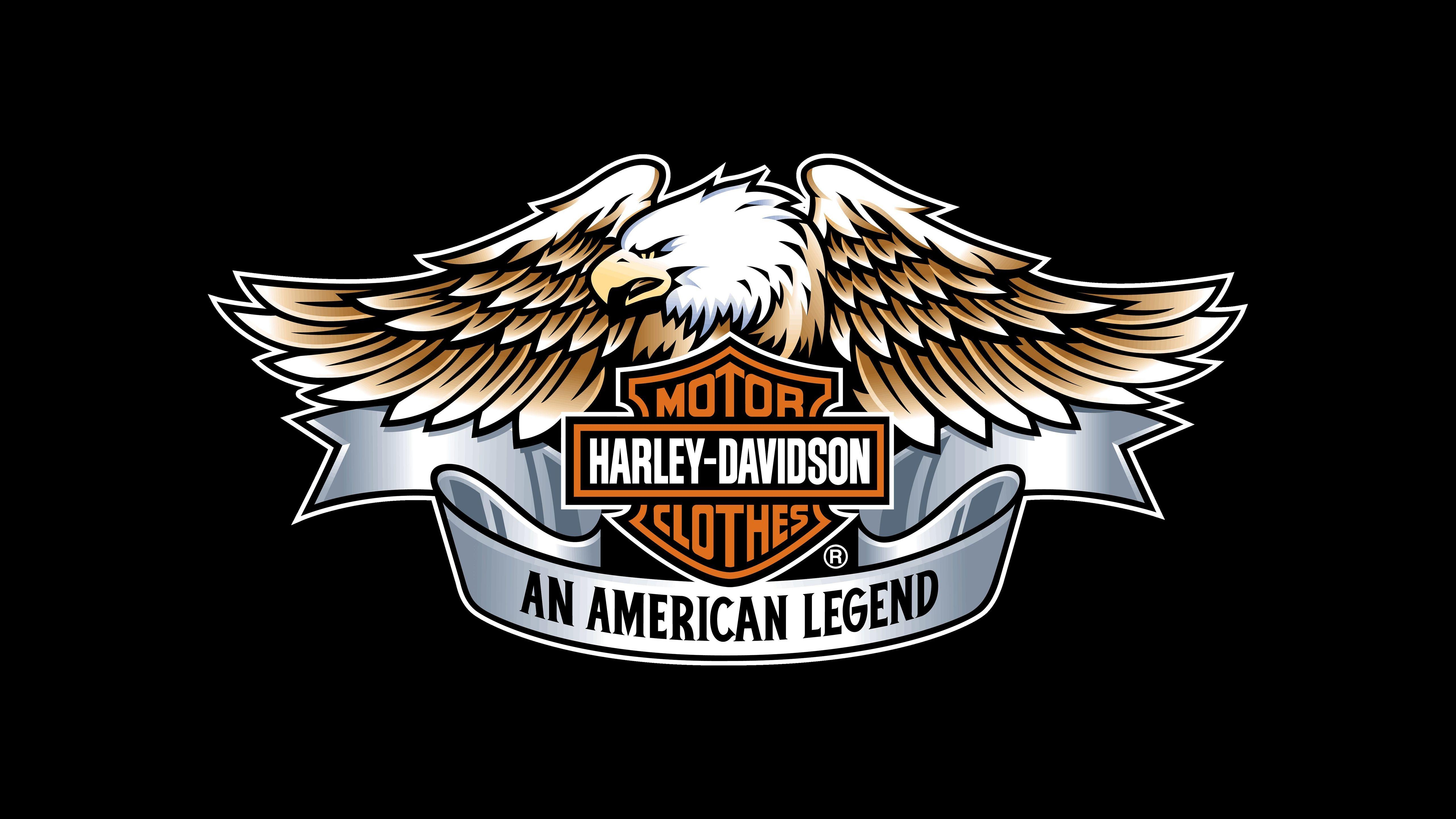 Harley-Davidson, Adler, Logo, 4K, Bikes, 5120x2880 4K Desktop