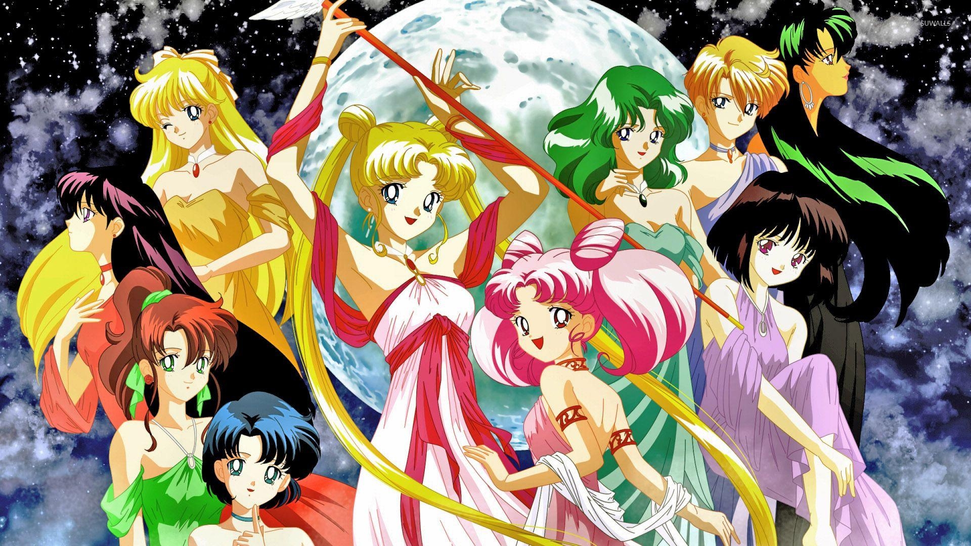 Sailor Moon, Anime, Charaktere, Versammlung, Bild, 1920x1080 Full HD Desktop