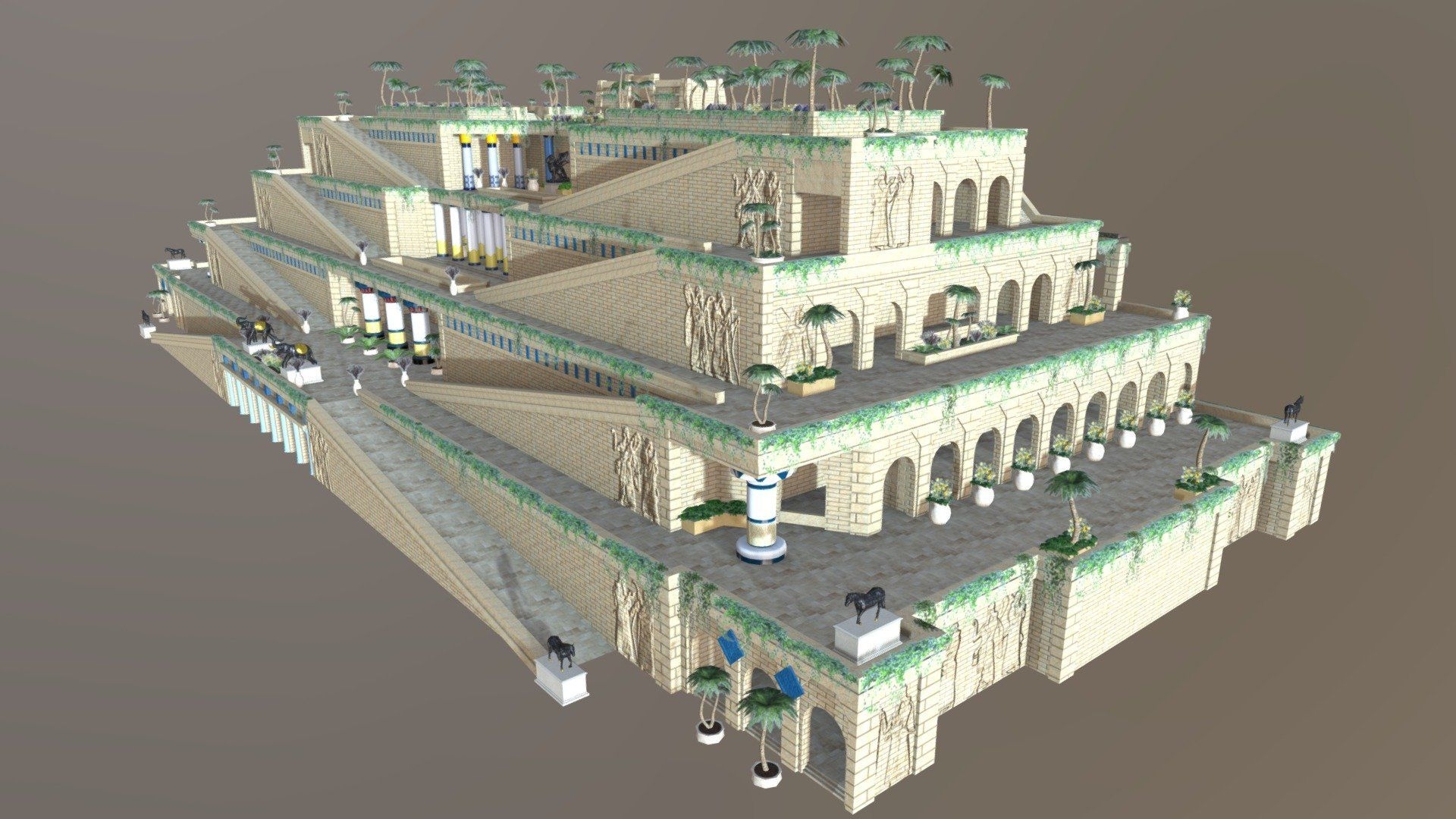 Babylon, 3D Modell, Geschichte, 1920x1080 Full HD Desktop