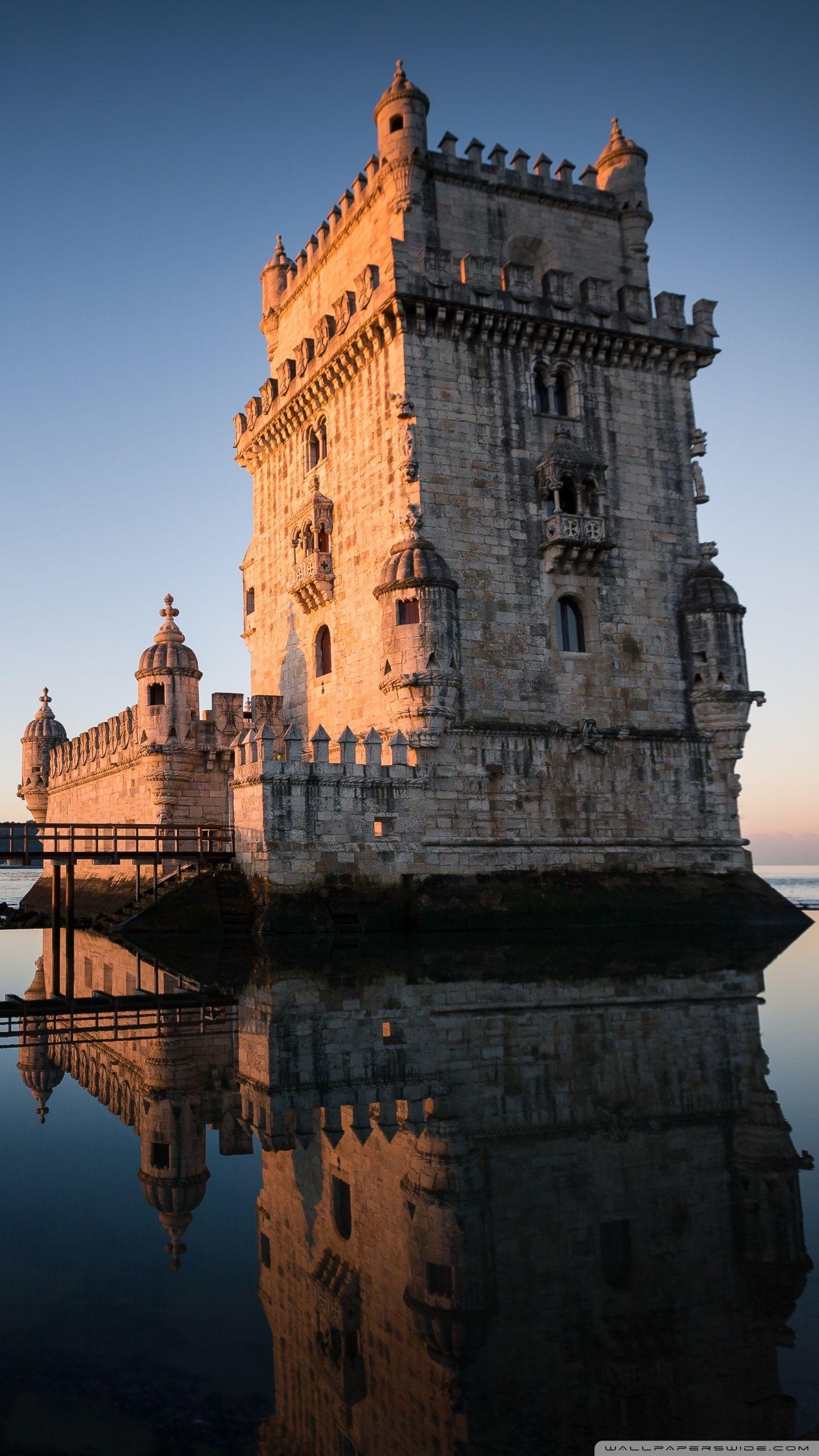 Belém Turm, Lissabon, Portugal, Ultra HD, Architektur, 1440x2560 HD Handy