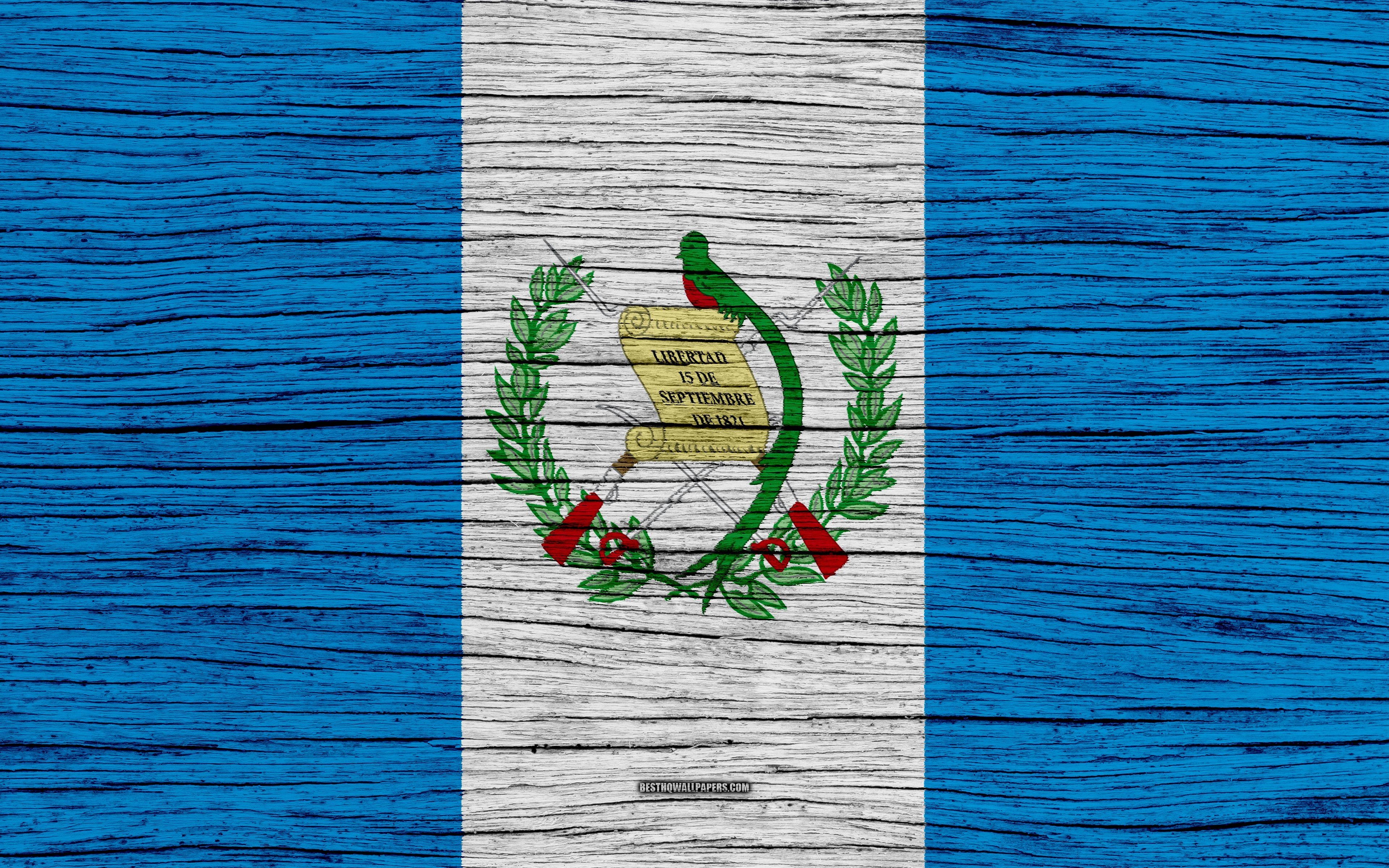 Flagge Guatemala, 4K Download, Nordamerika, Nationalflagge, 3840x2400 4K Desktop