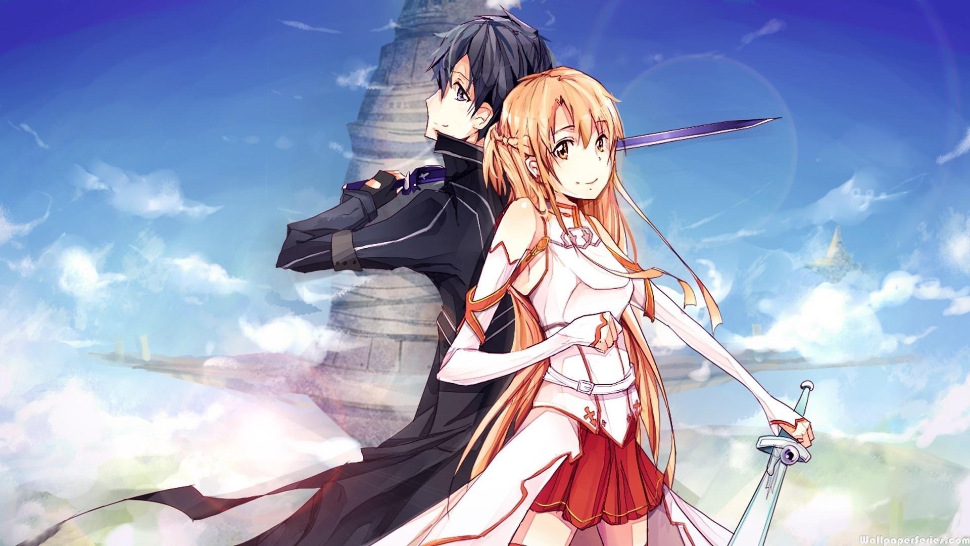 Kirito, Anime, Sword Art Online, Asuna, Desktop, 1920x1080 Full HD Desktop