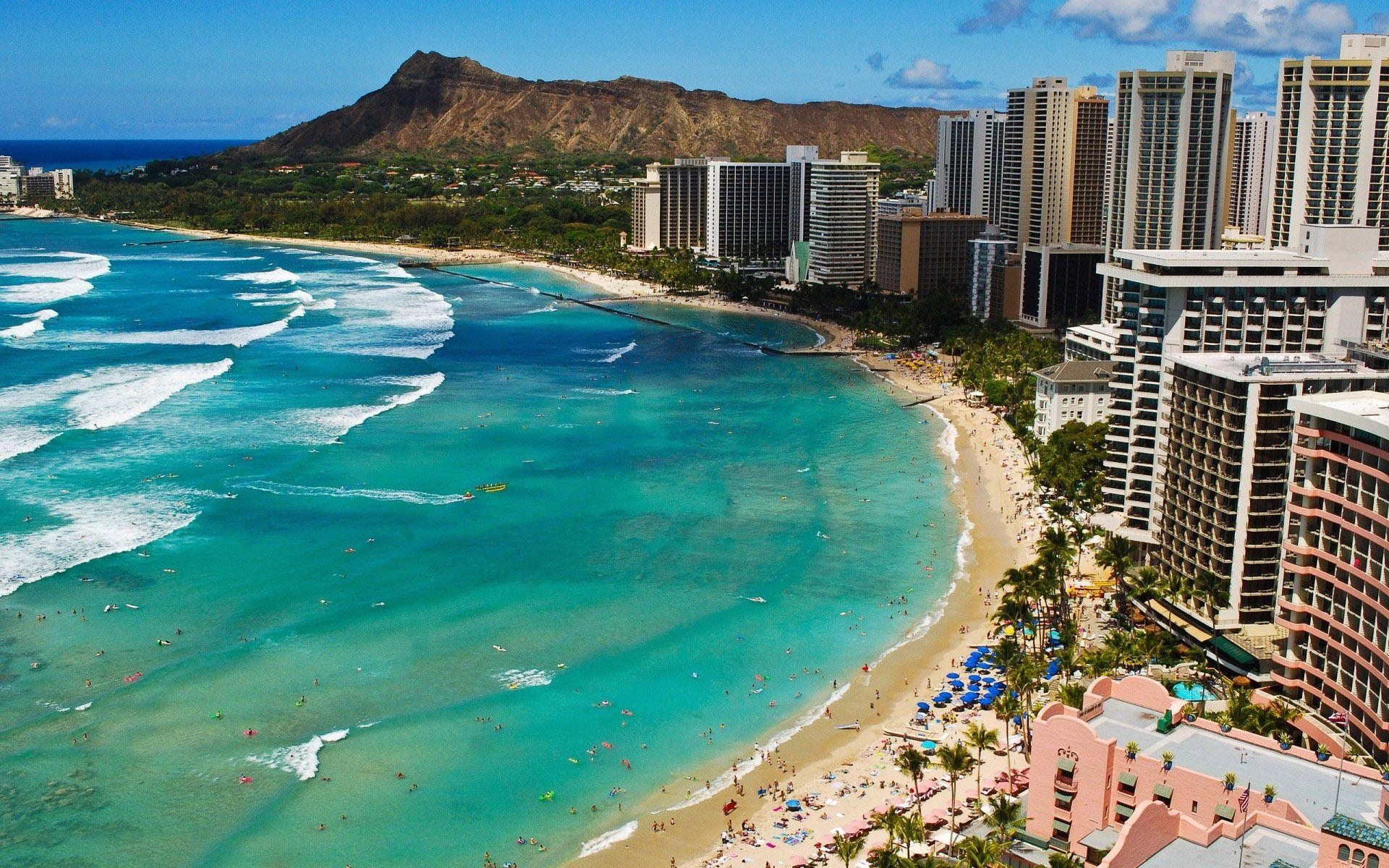 Waikiki, Desktop, Honolulu, Strand, Tourismus, 1920x1200 HD Desktop