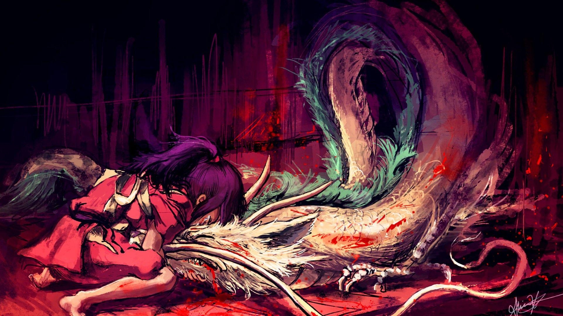 Haku, Spirited Away, Studio Ghibli, Anime, Chihiro, 1920x1080 Full HD Desktop