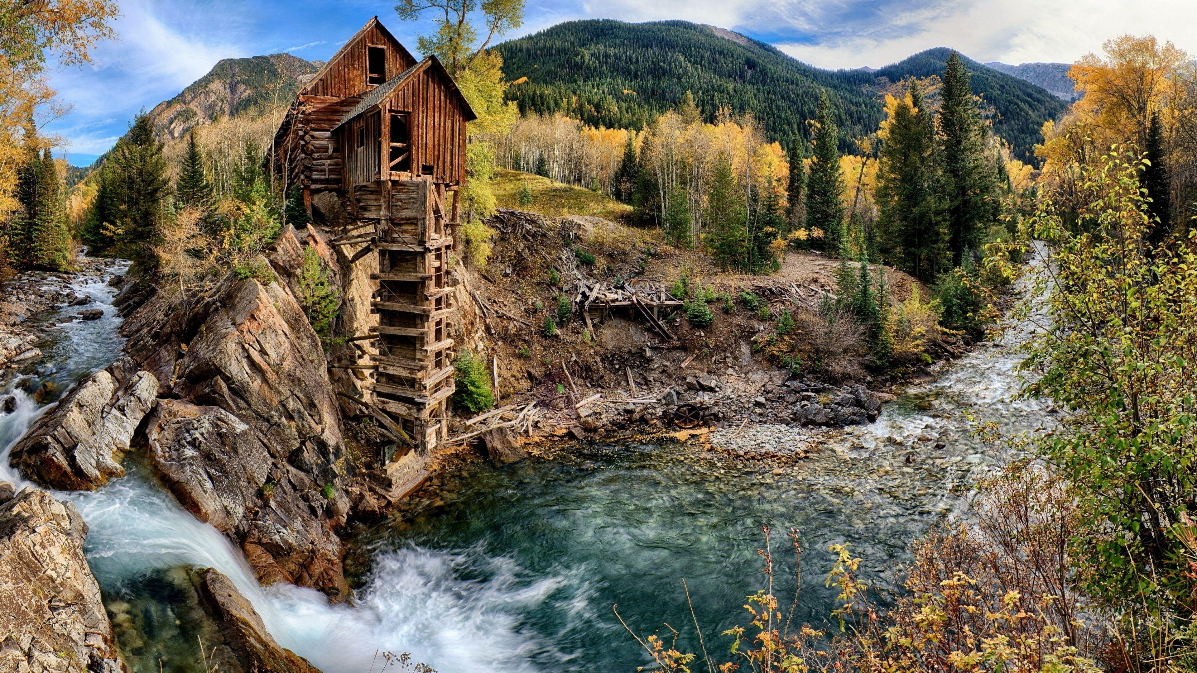 Crystal Mill, Crystal River, Schöne Natur, Studio 10, Wallpaper, 3840x2160 4K Desktop