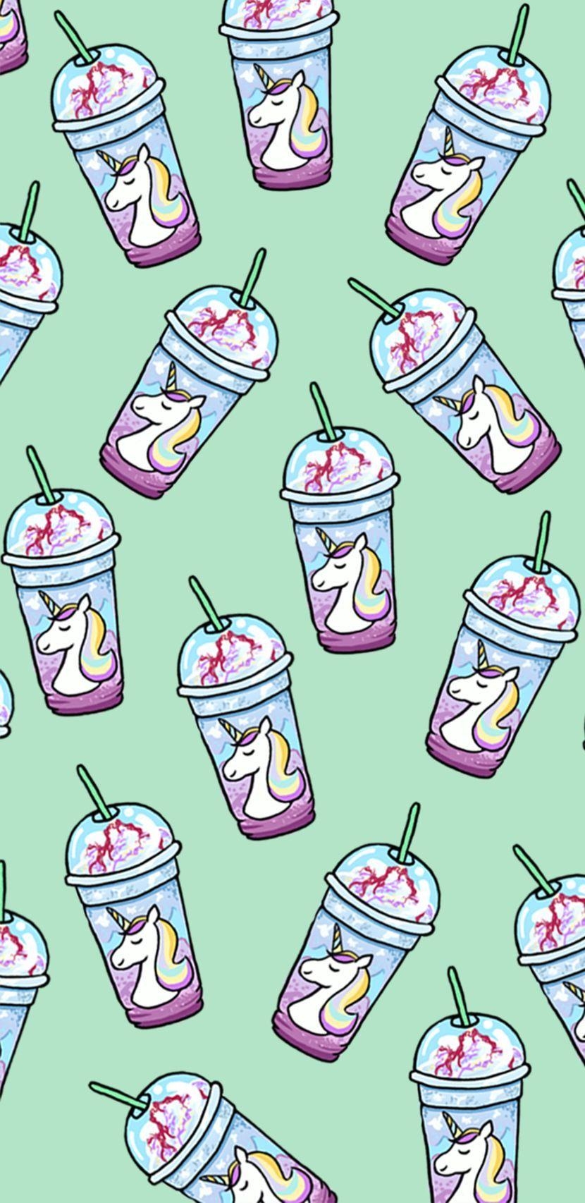 Milkshake, Einhorn, Pastellfarben, Hintergrund, iPhone, 830x1710 HD Handy