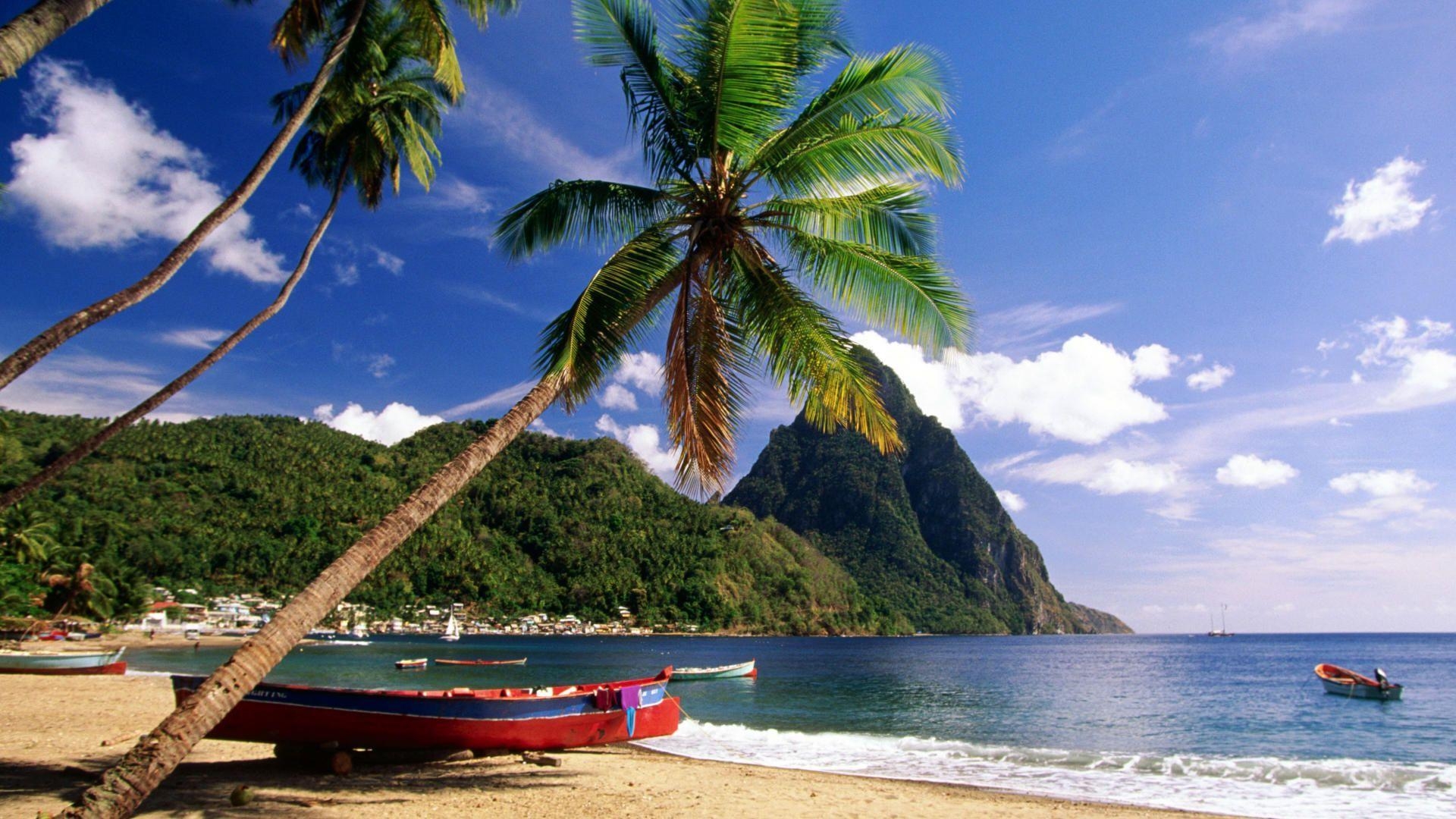 Saint Lucia, Insel, Karibik, Reisen, 1920x1080 Full HD Desktop