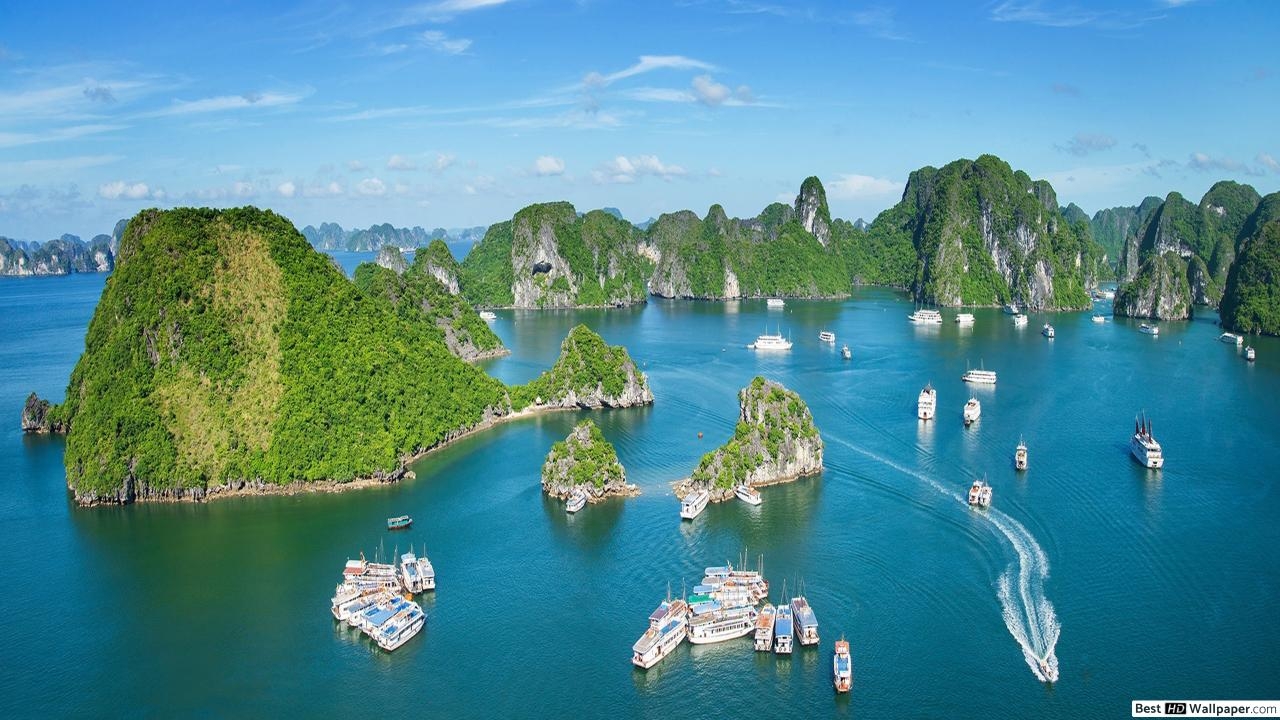 Boote, Halong Bucht, Vietnam, HD, Reisen, 1280x720 HD Desktop