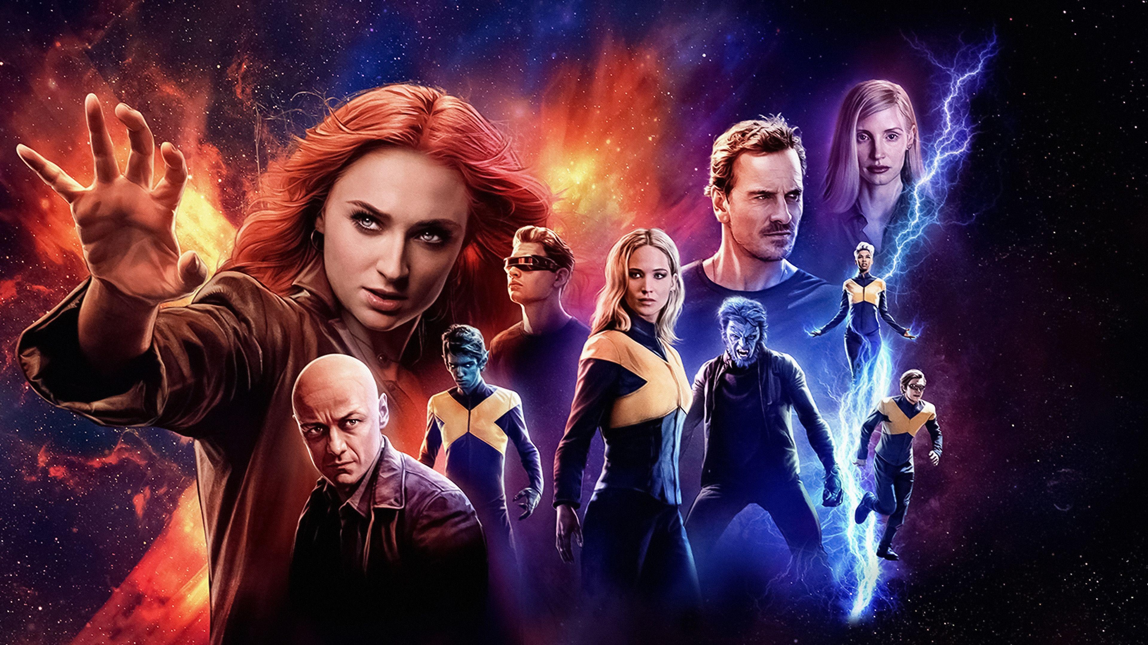 Dark Phoenix, Marvel, Figuren, 4K, Hintergrund, 3840x2160 4K Desktop