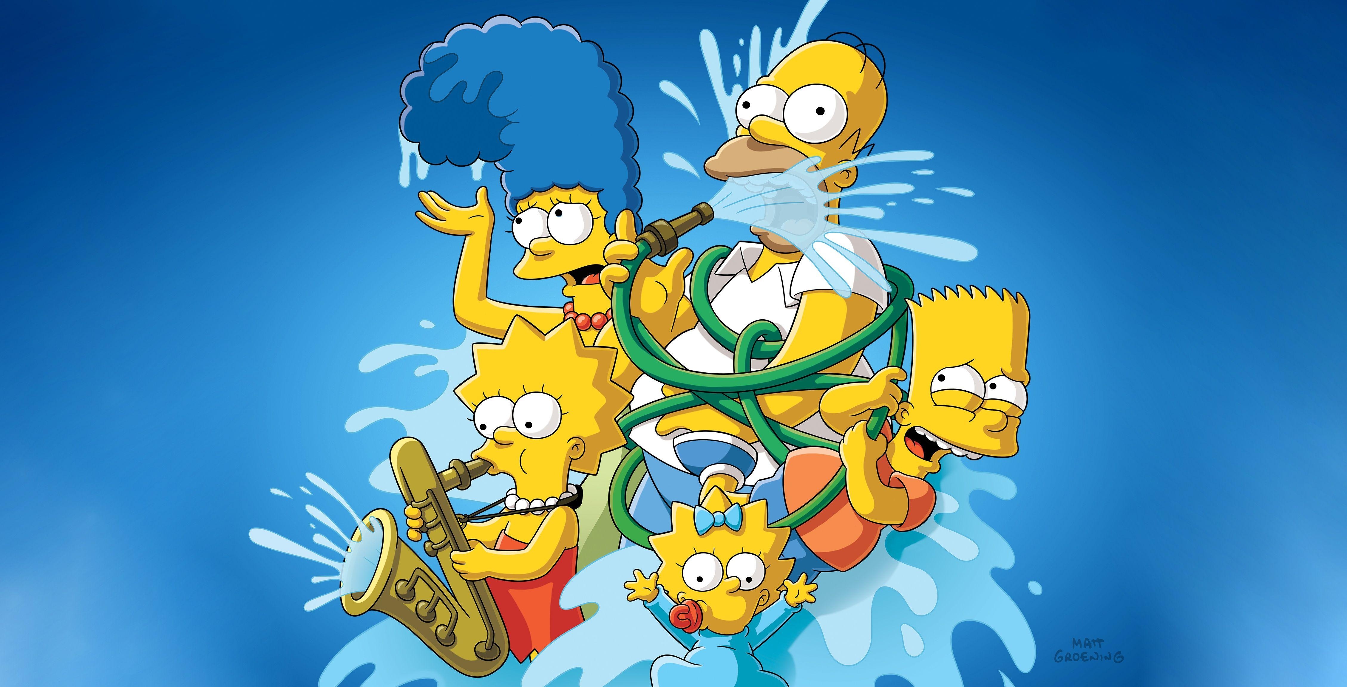 Simpsons, 4K, Ultra HD, Hintergrund, Animation, 4520x2310 4K Desktop