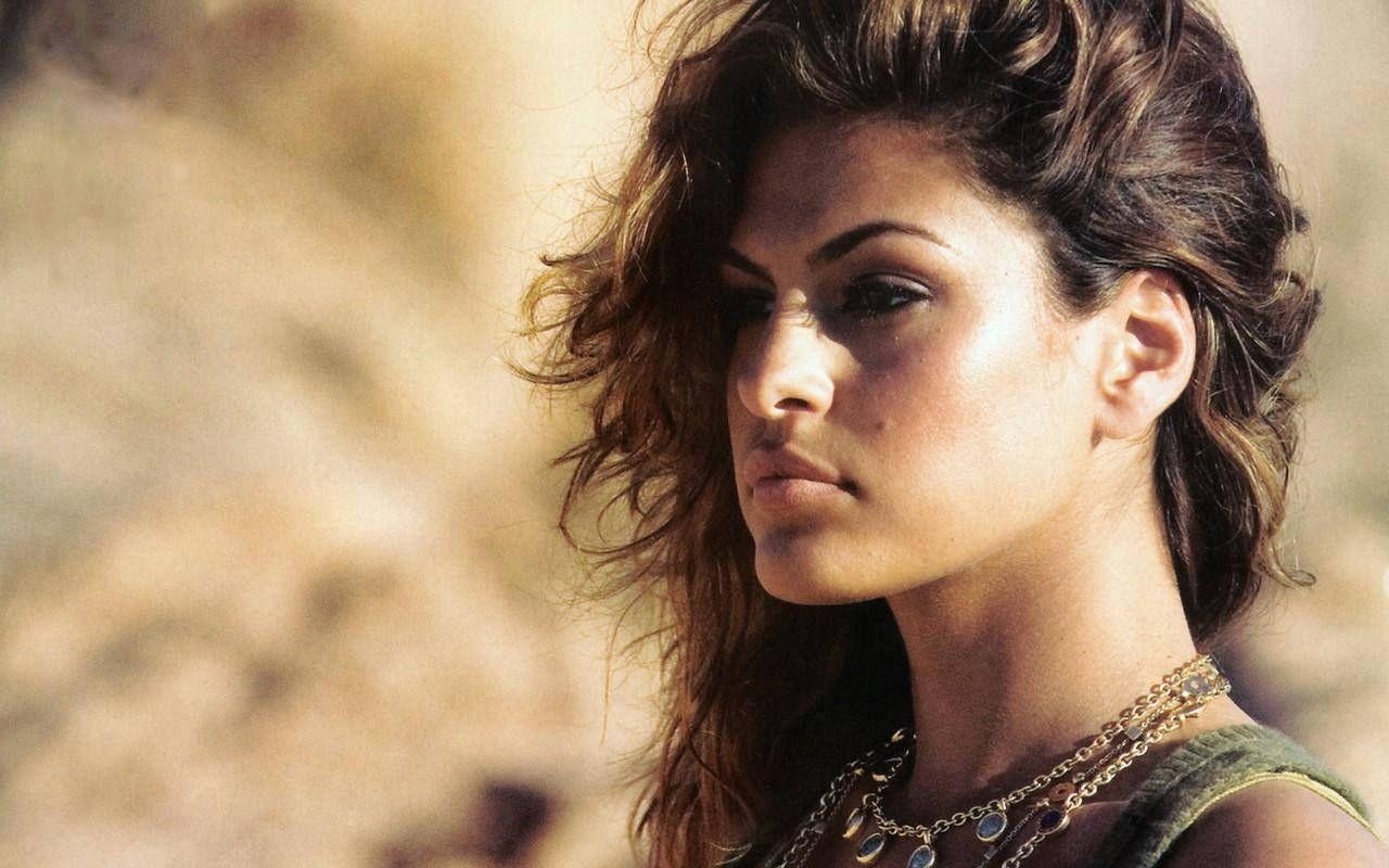 Eva Mendes, Make-up, Produkte, schöne, Schauspielerin, 1280x800 HD Desktop