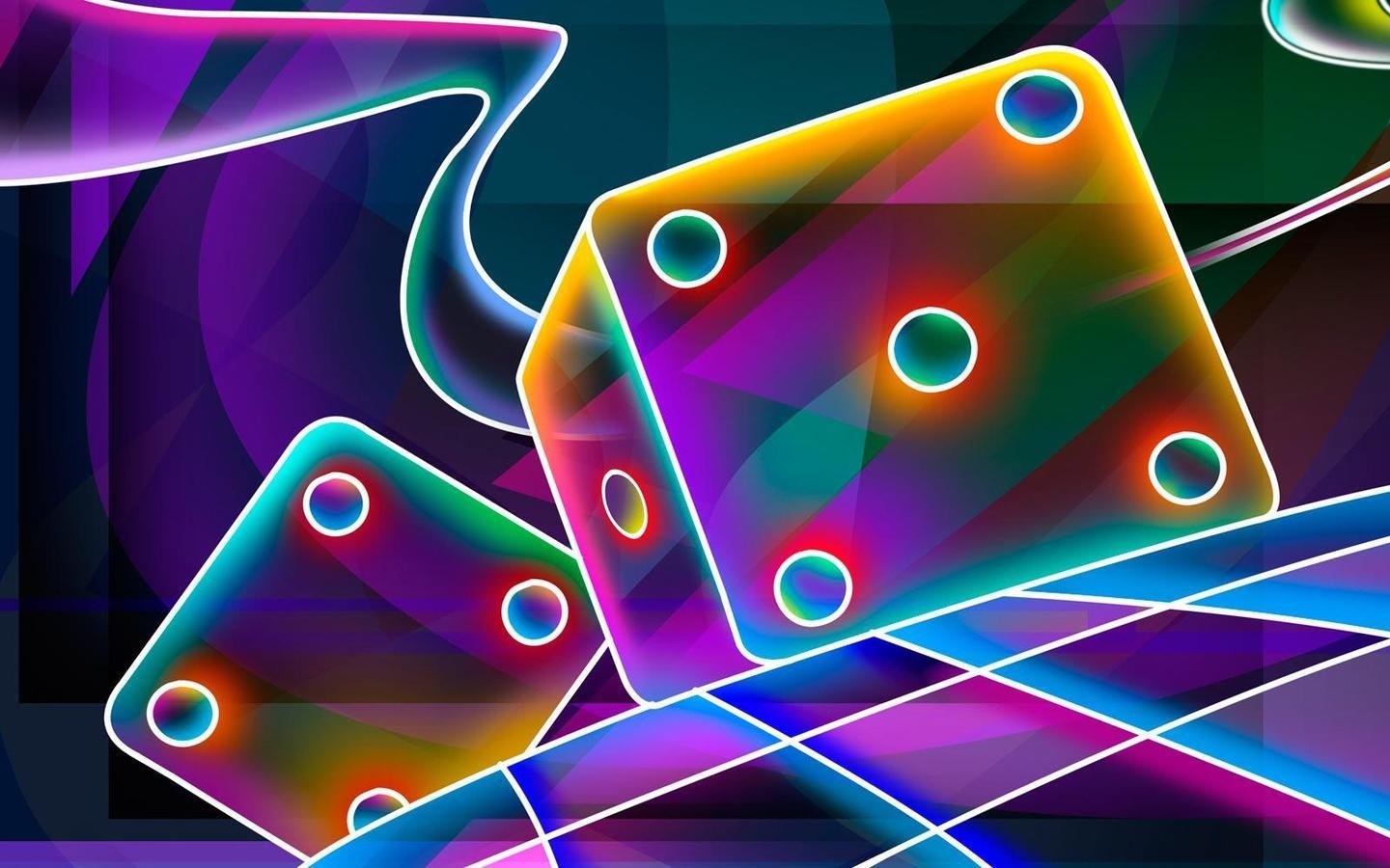 3D Neon, Wallpaper, Bild, Cool, Kunst, 1440x900 HD Desktop