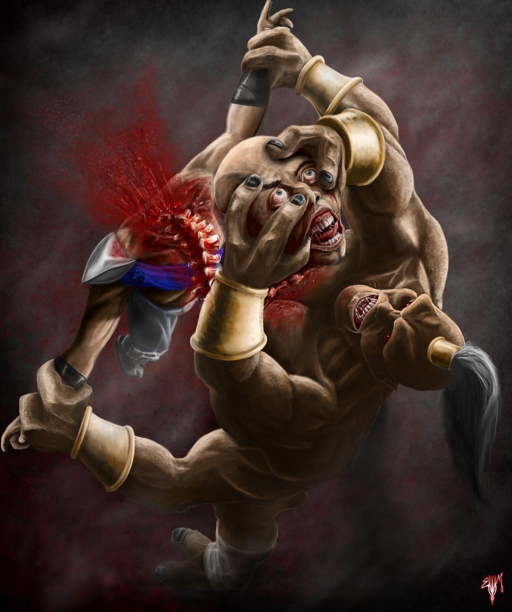 Goro, Kintaro, Hintergrund, Mortal Kombat, Charakter, 1030x1230 HD Handy