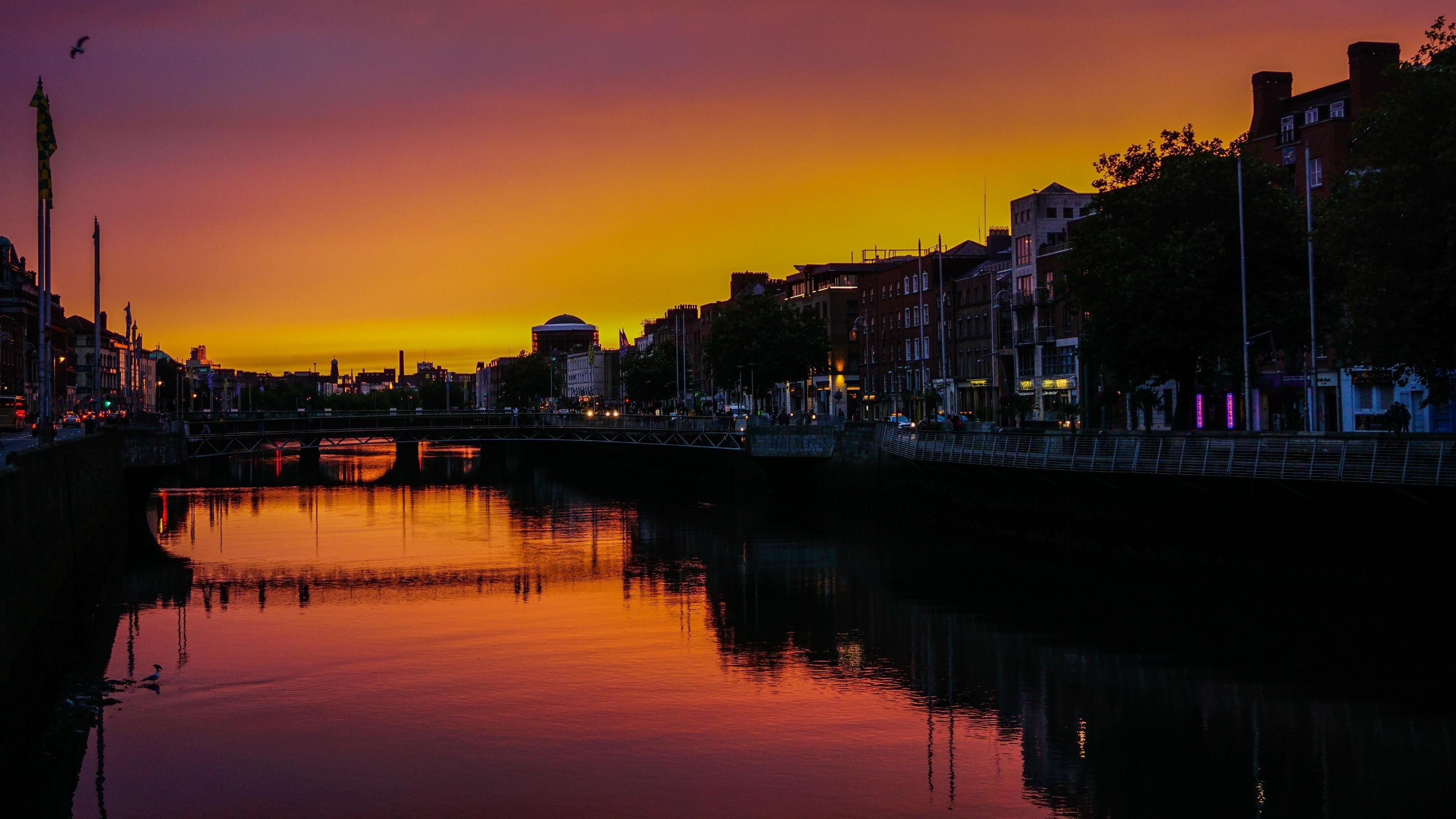 Sonnenuntergang, Dublin, 4K, UltraHD, Studio, 3840x2160 4K Desktop