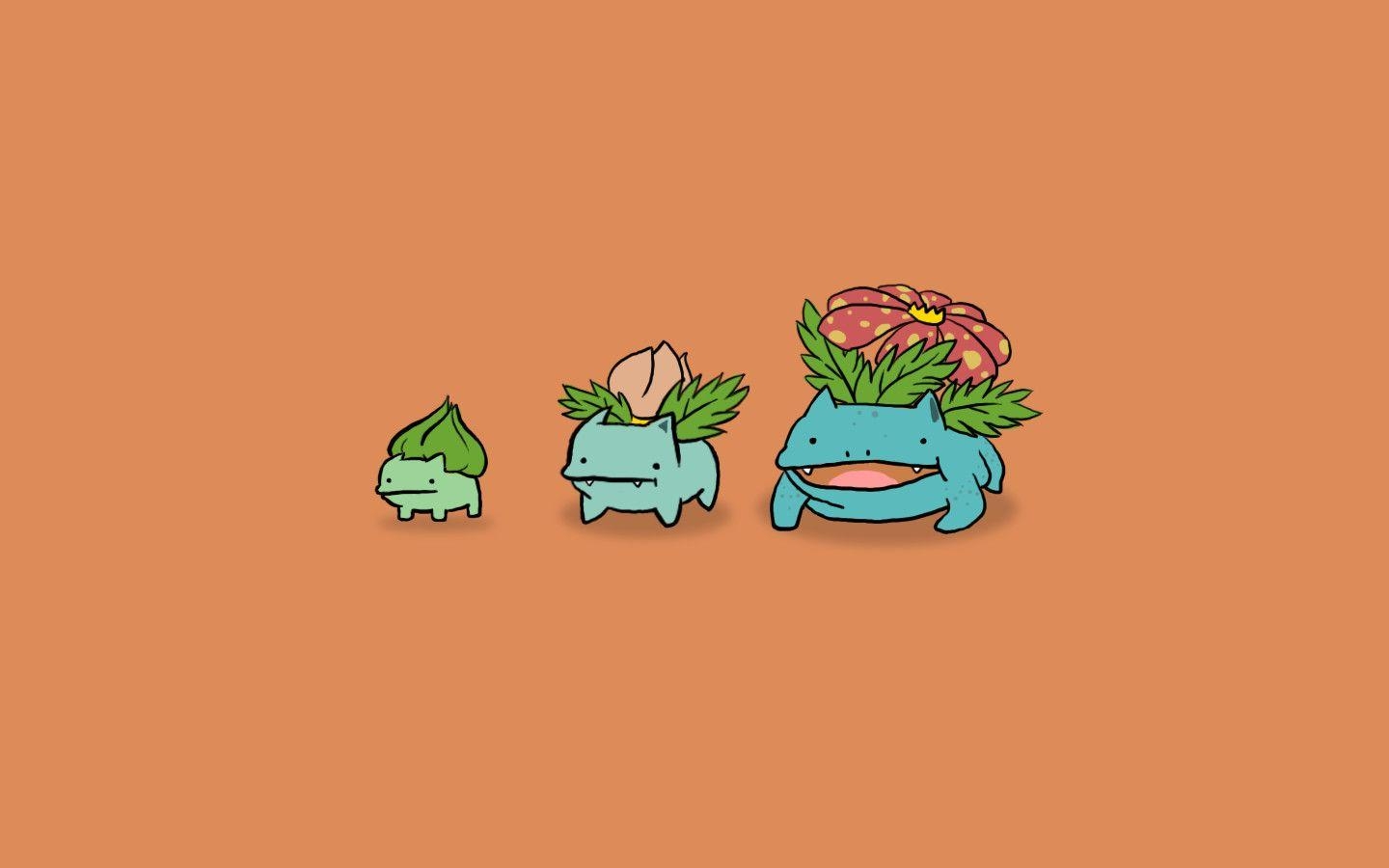 Pokémon, Bulbasaur, Venusaur, Ivysaur, Kunst, 1440x900 HD Desktop