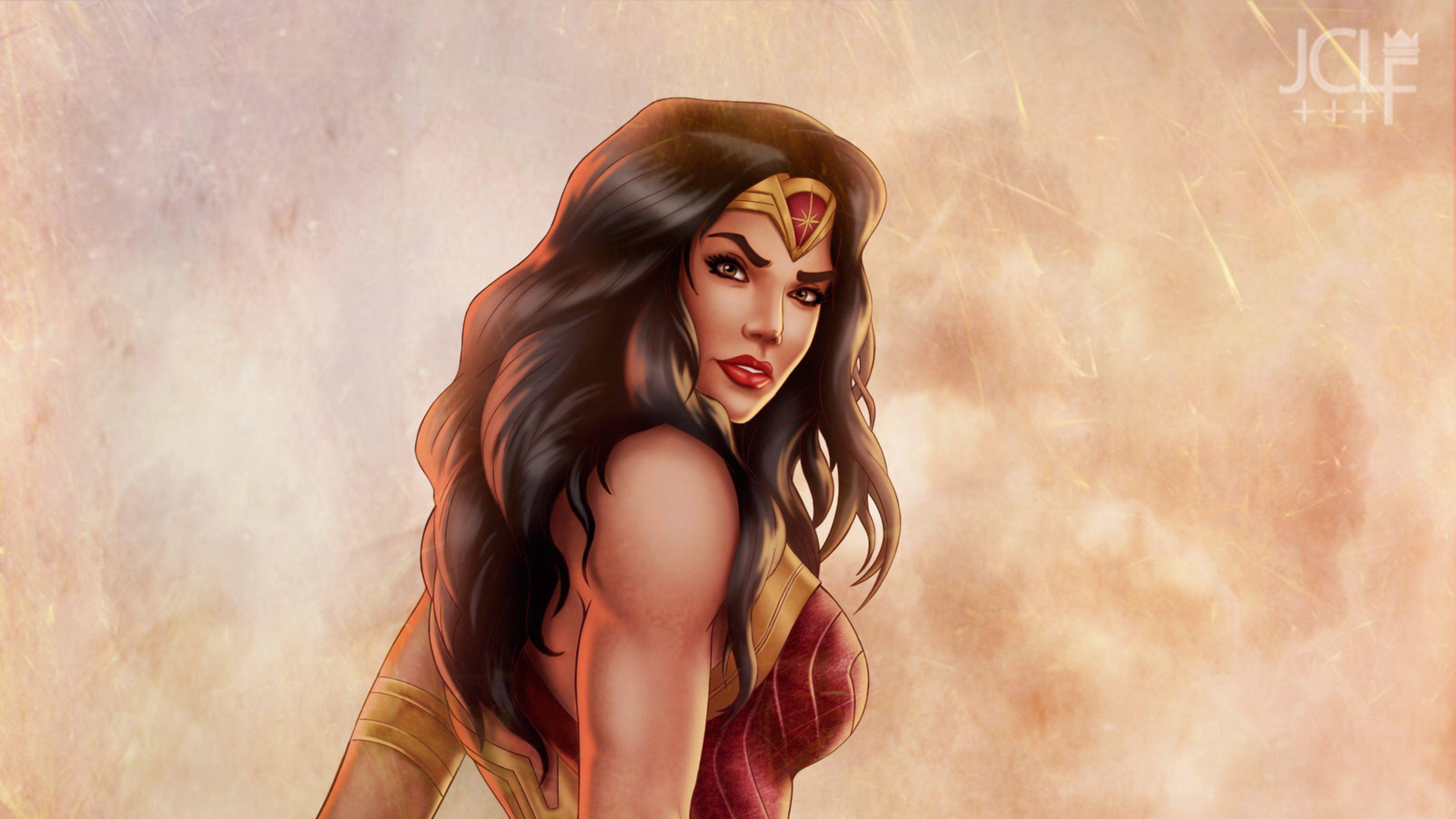 Wonder Woman, Gal Gadot, Fanart, Superhelden, 4K, 3200x1800 HD Desktop