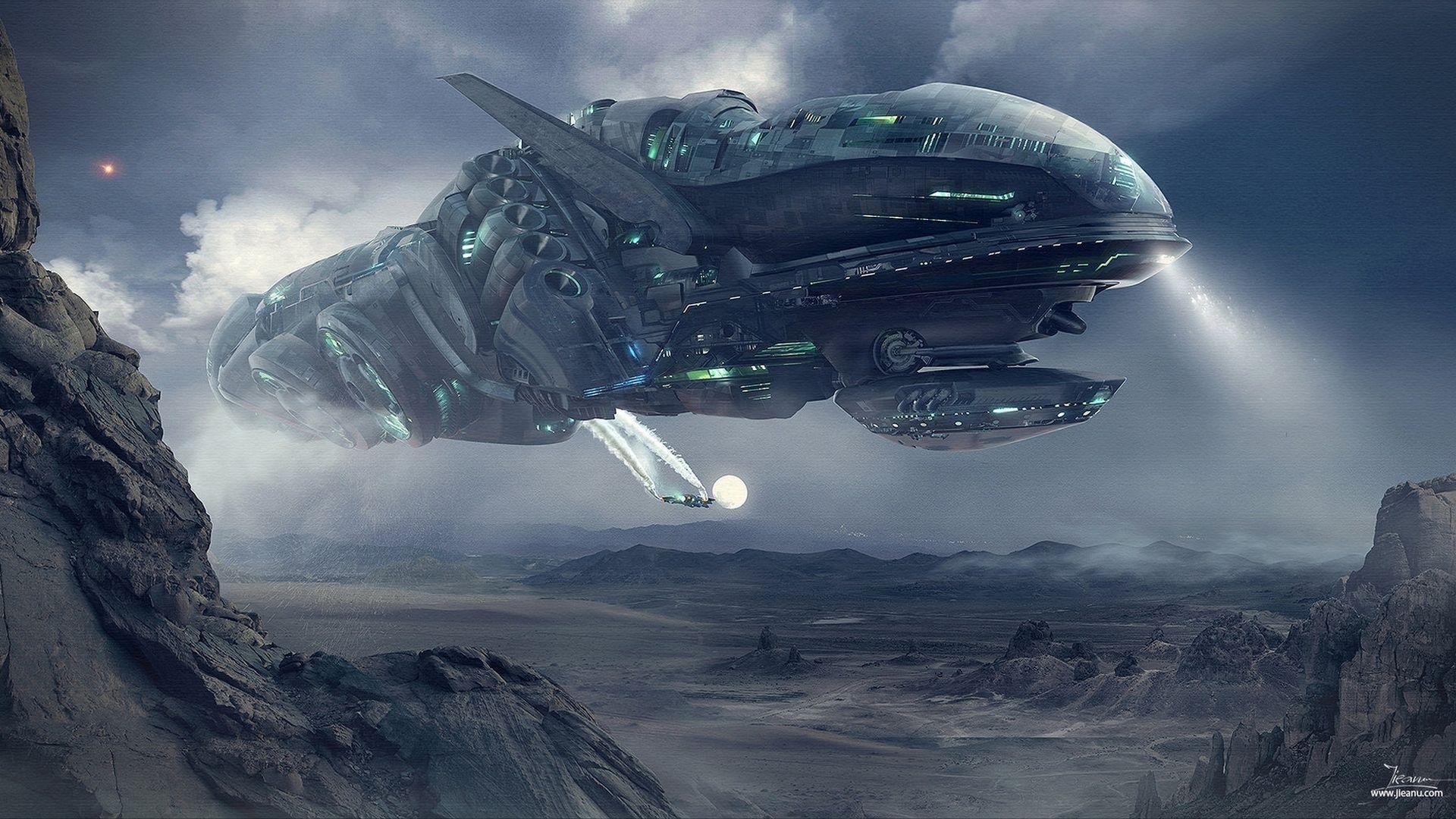 Sci-Fi, Raumschiff, Weltraum, Zukunft, Technik, 1920x1080 Full HD Desktop