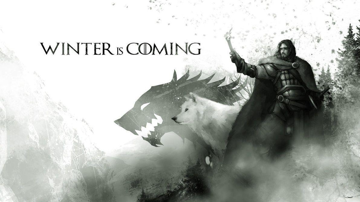 Jon Schnee, Geist, Game of Thrones, Wolf, Fantasy, 1200x670 HD Desktop