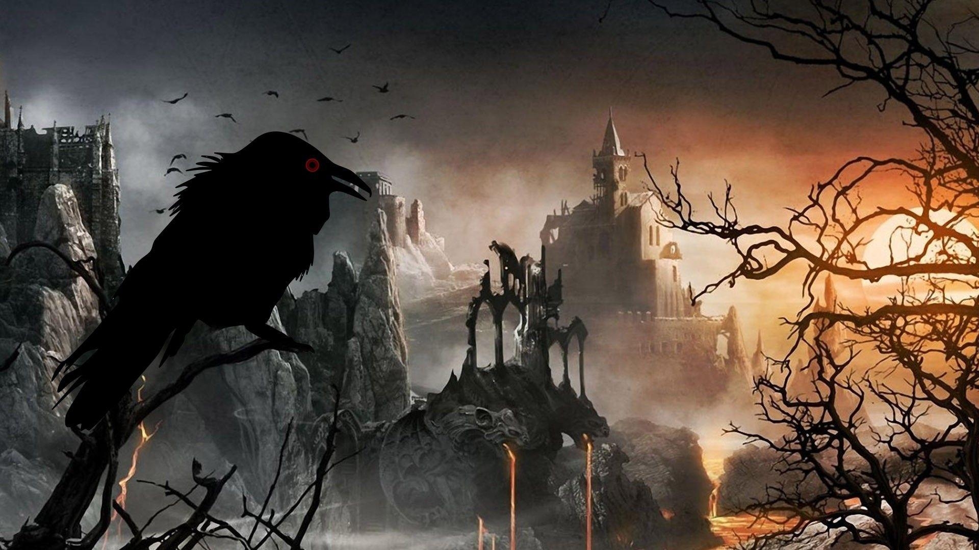 Halloween, Krähe, HD, Hintergrund, Bild, 1920x1080 Full HD Desktop