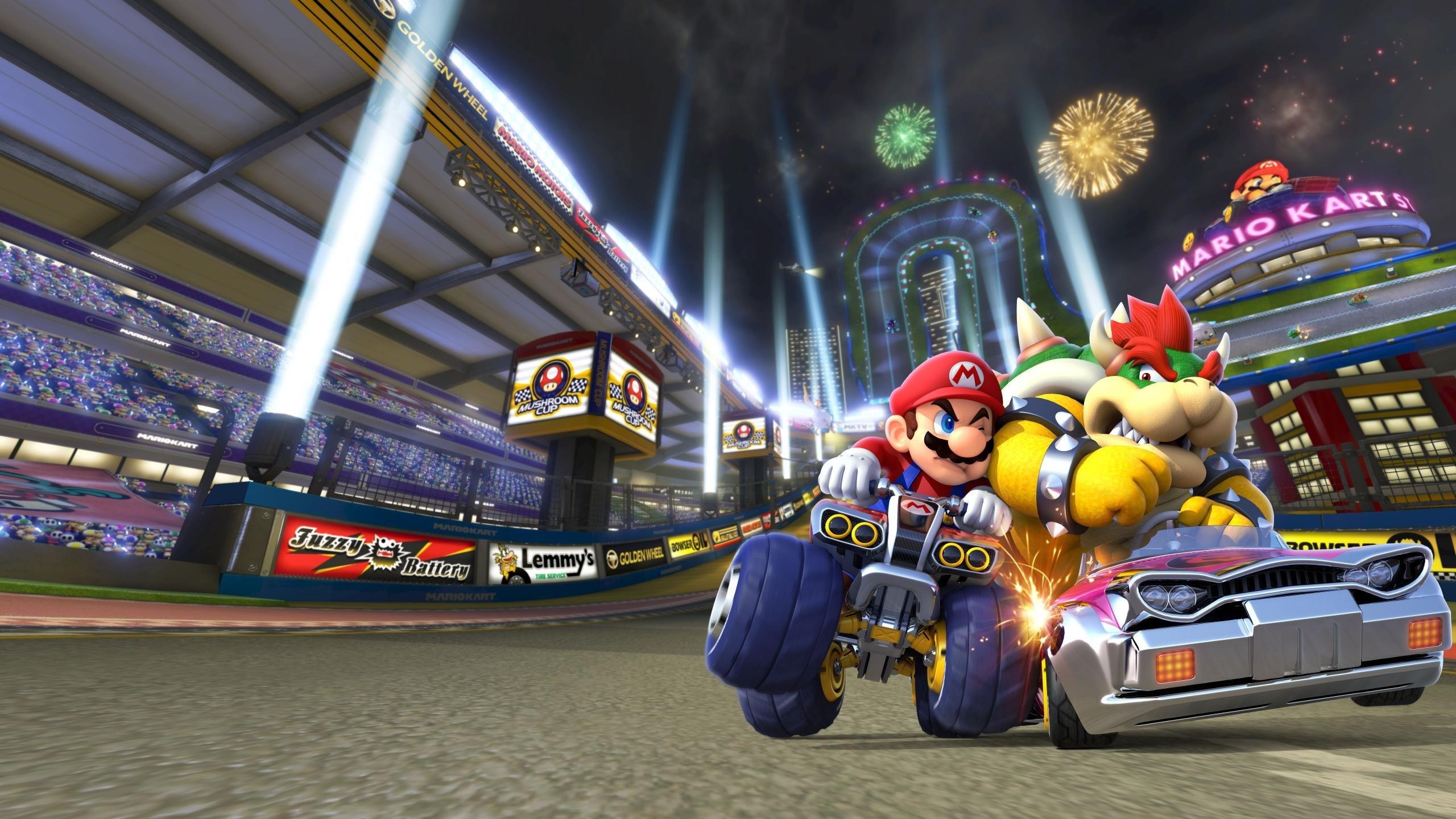 Mario Kart 8, HD, Desktop, Hintergrund, Rennen, 2560x1440 HD Desktop