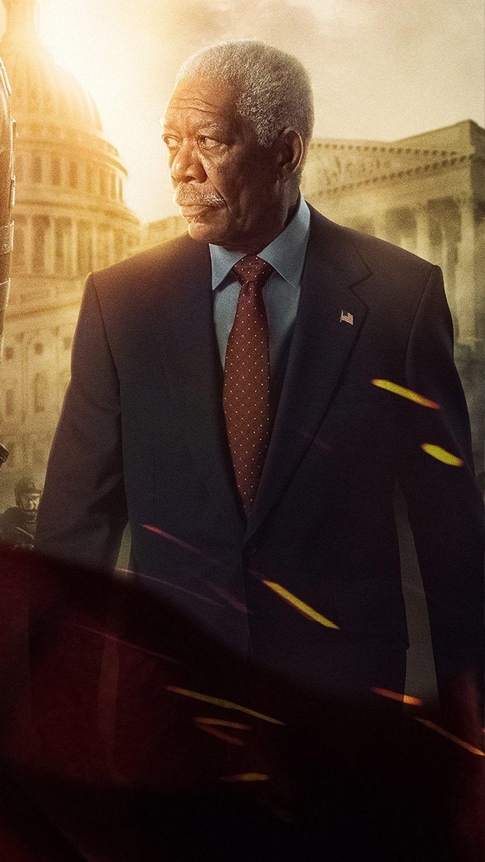 Morgan Freeman, Engel, Angel Has Fallen, 2019, Schauspieler, 950x1690 HD Handy