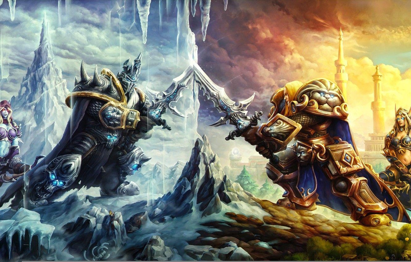 Warcraft, Arthas, Sylvanas, Helden, Blizzard, 1340x850 HD Desktop