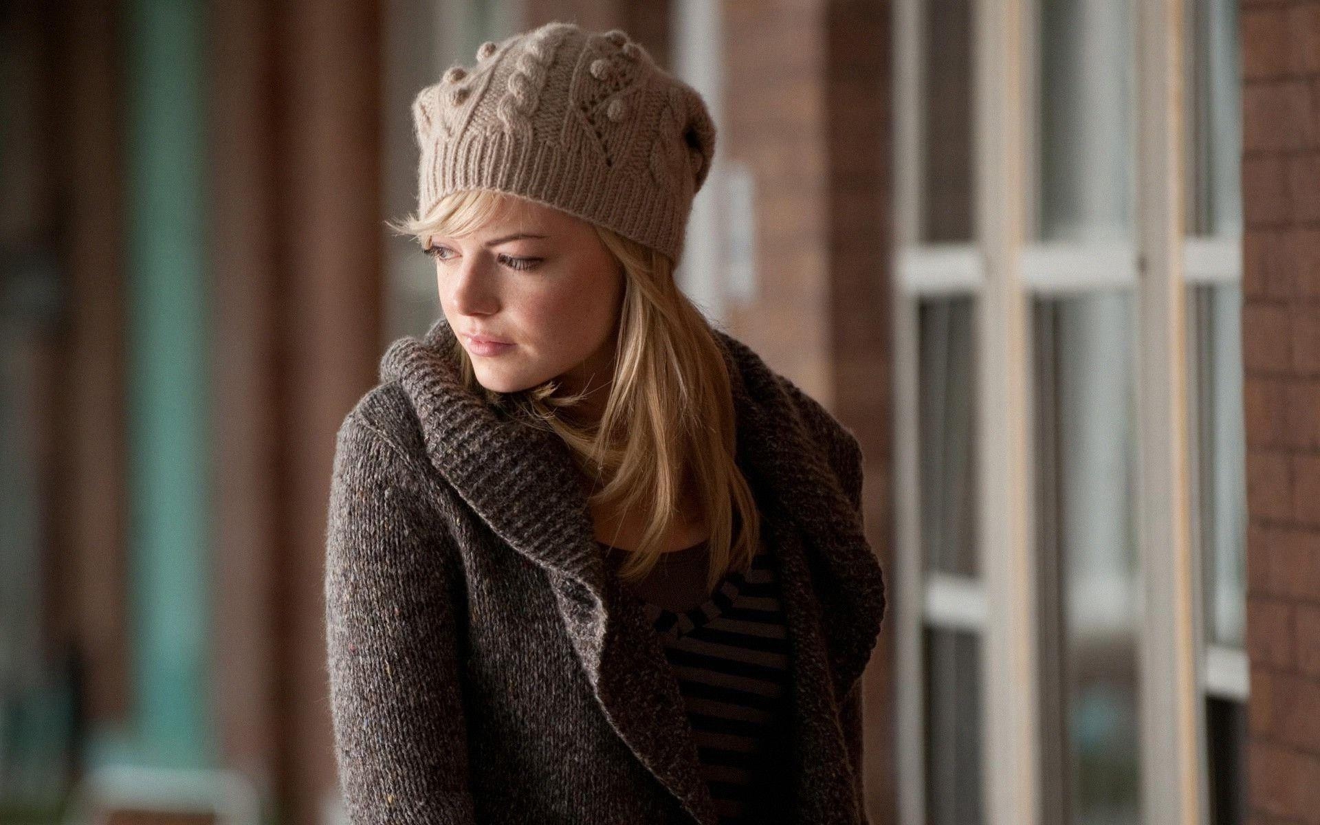 Emma Stone, Winter, Mode, Stil, Schauspielerin, 1920x1200 HD Desktop